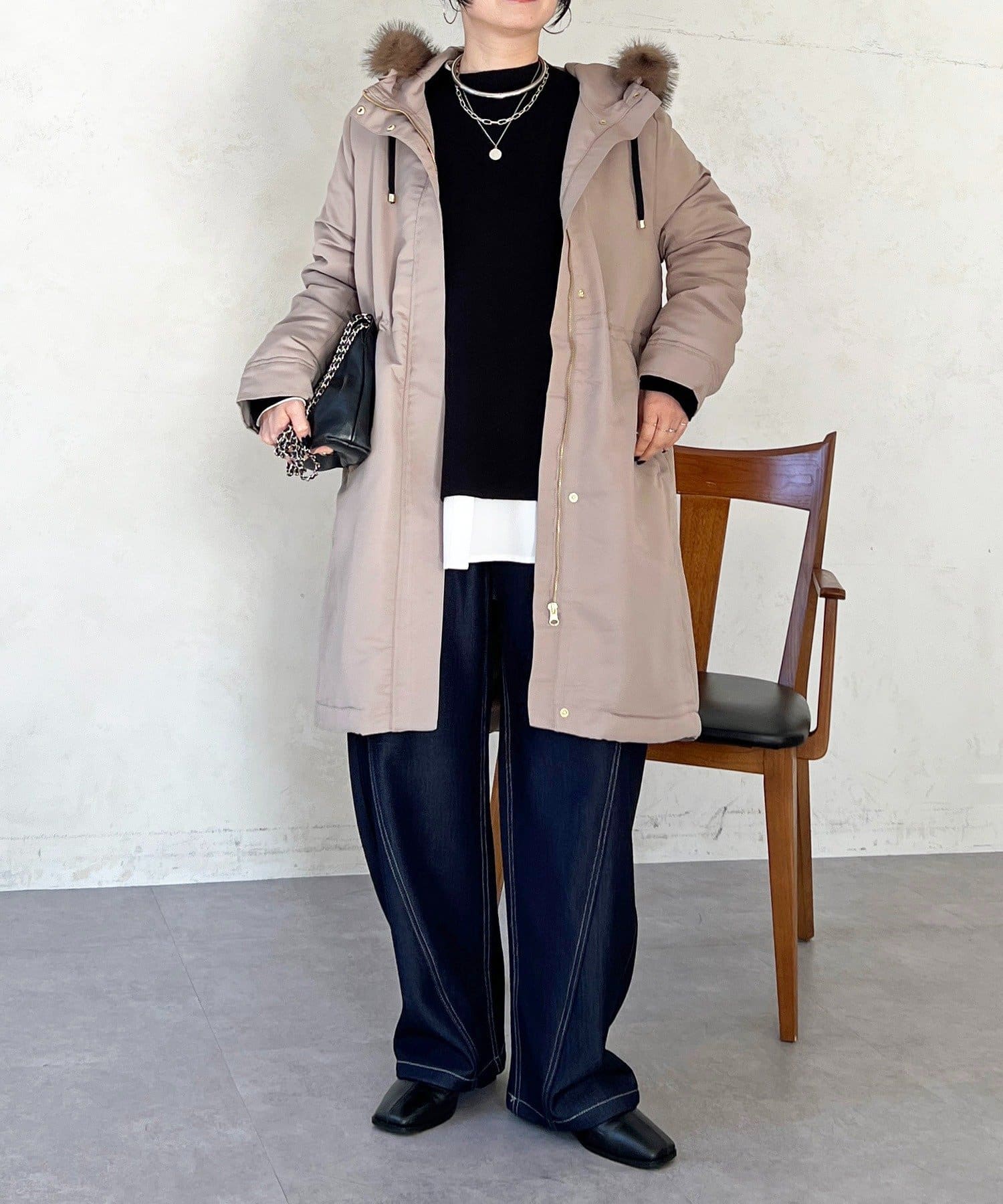 Croisiere(クロジエール) 裏起毛デニムパンツ