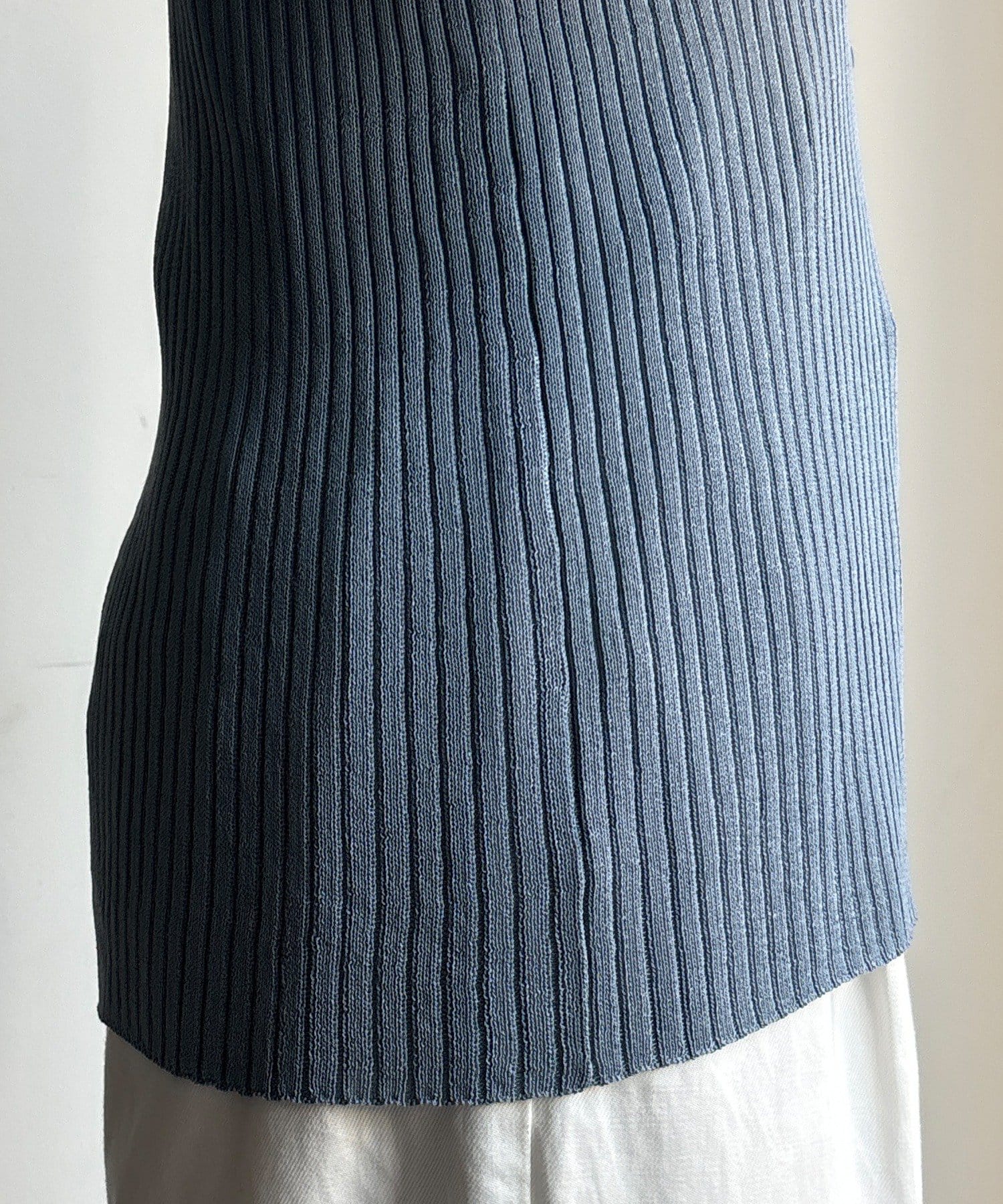 DOUDOU(ドゥドゥ) 【WEB限定】袖シアー切替リブカーディガン