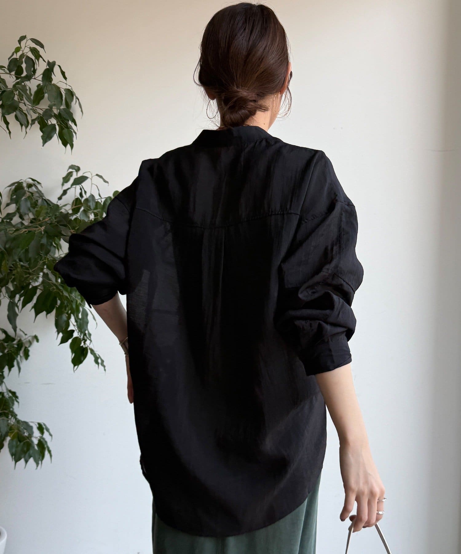 DOUDOU(ドゥドゥ) 【WEB限定】切替シアーブラウス