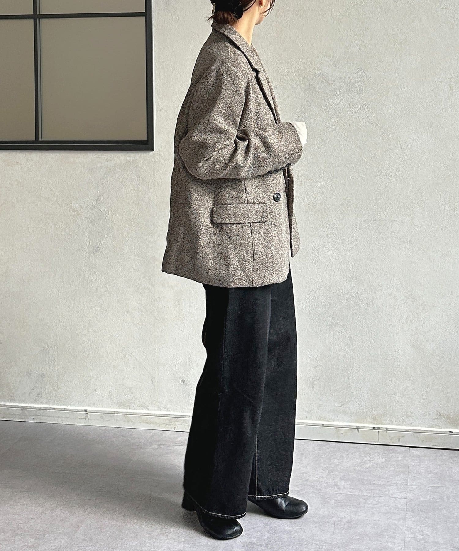 Thevon.(ゼヴォン) ツイードテーラードジャケット