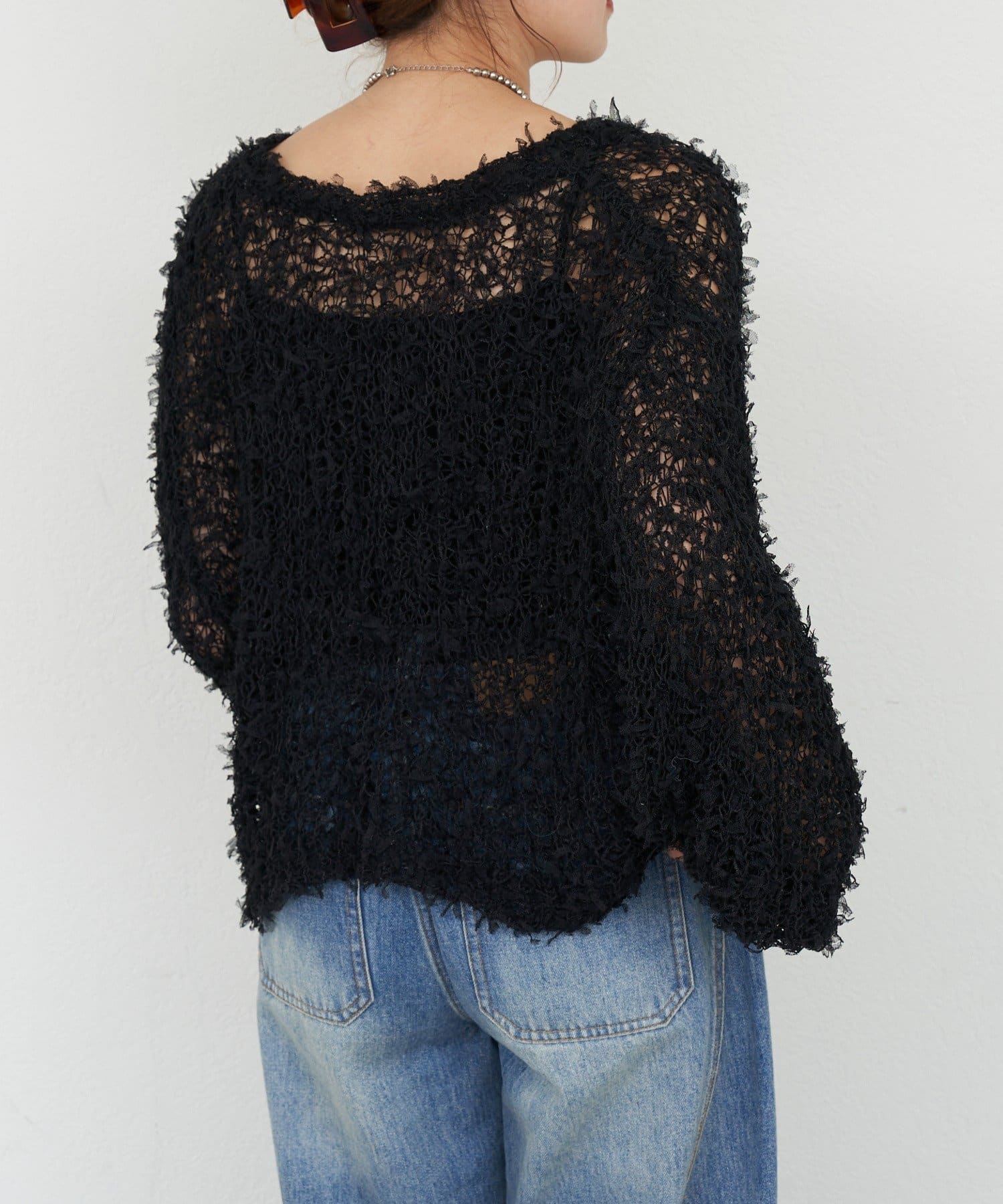 SHENERY(シーナリー) 【26SS予約】チュールヤーンネップカーディガン