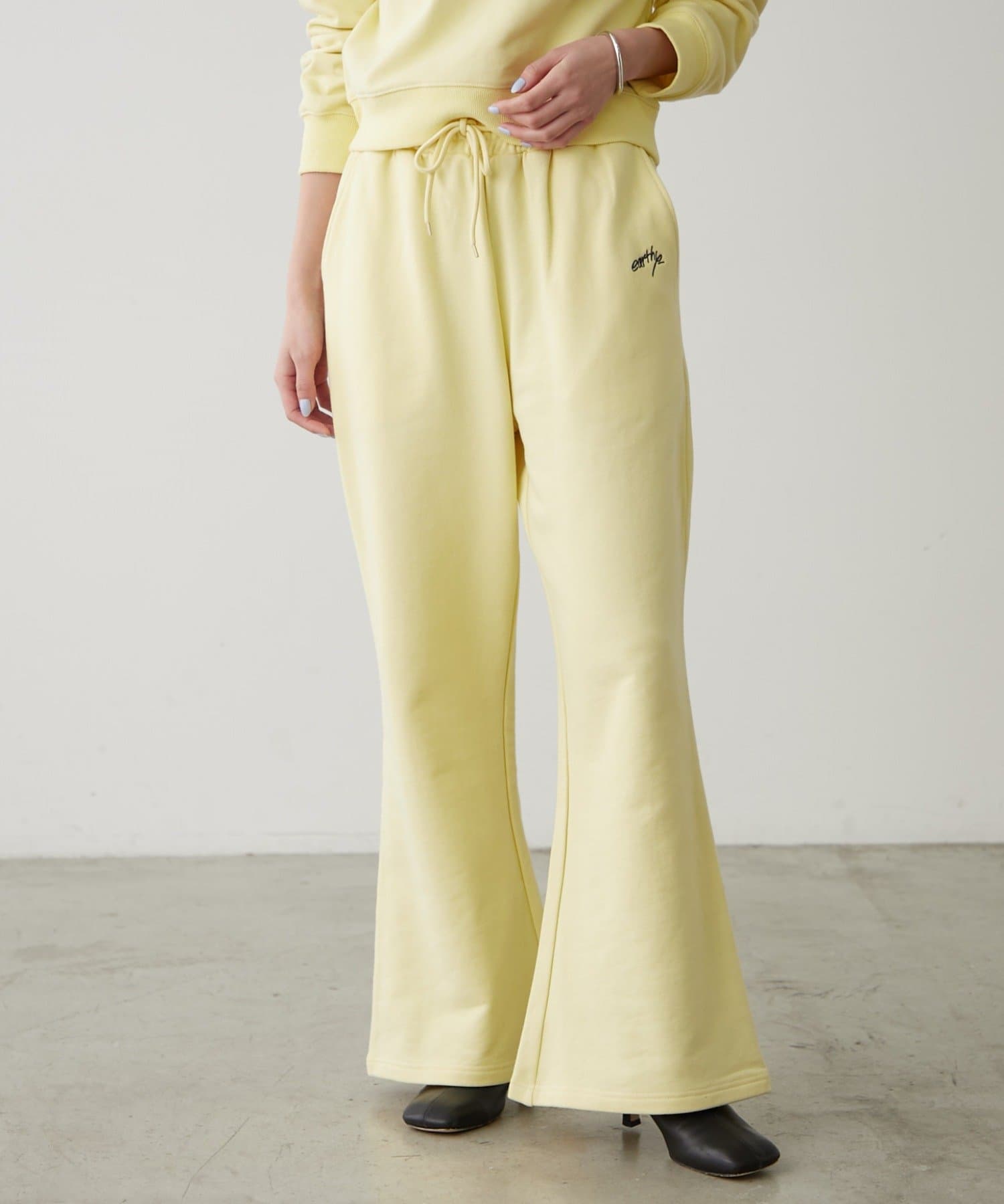 OUTLET(アウトレット) 【earthy_】オーガニックコットンフレアスウェットパンツ