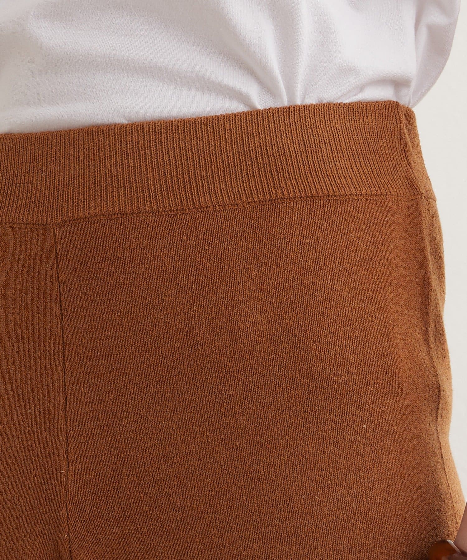 OUTLET(アウトレット) 【earthy_】エコリッチセミフレアニットパンツ