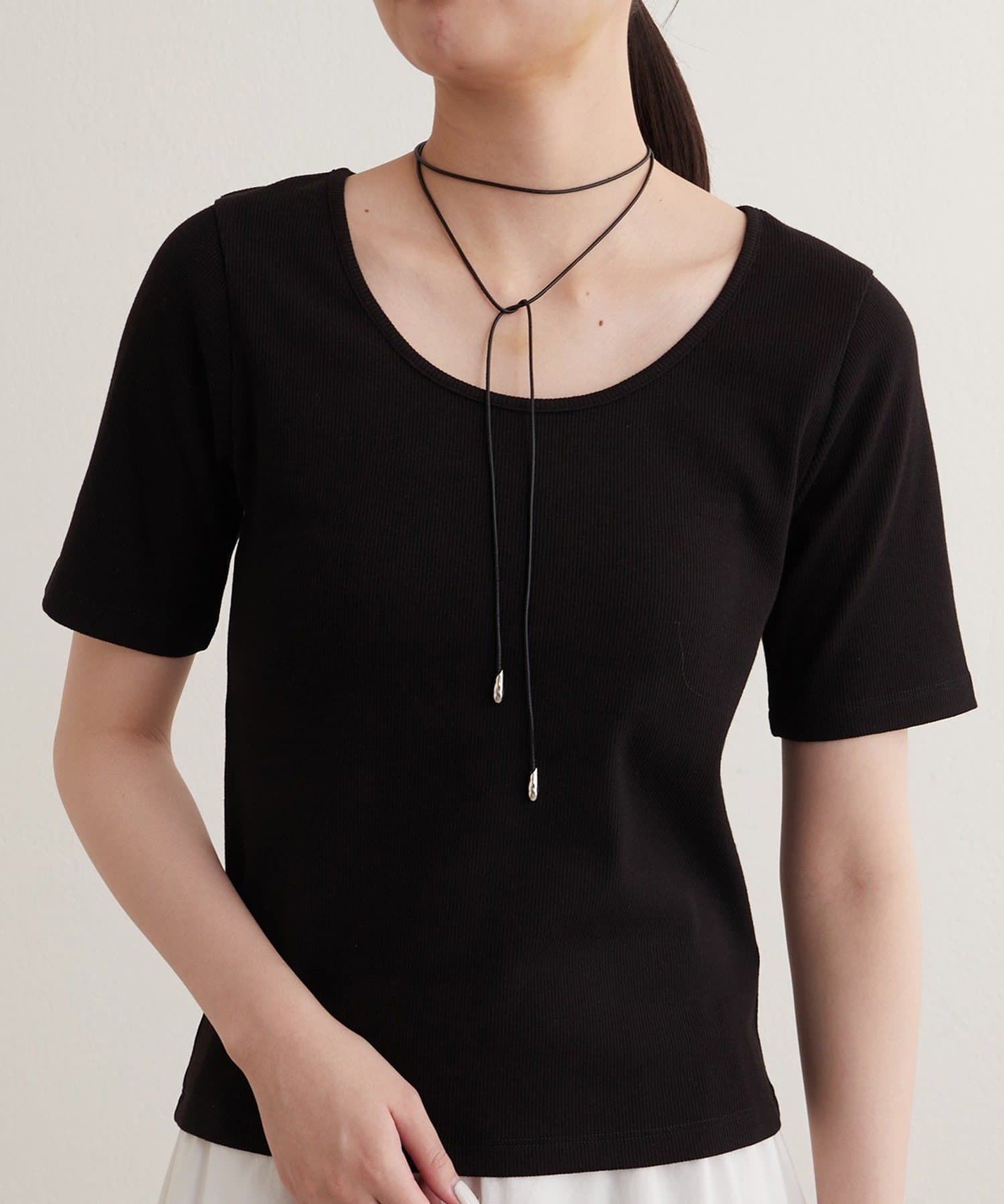 OUTLET(アウトレット) 【earthy_】OネックリブTEE