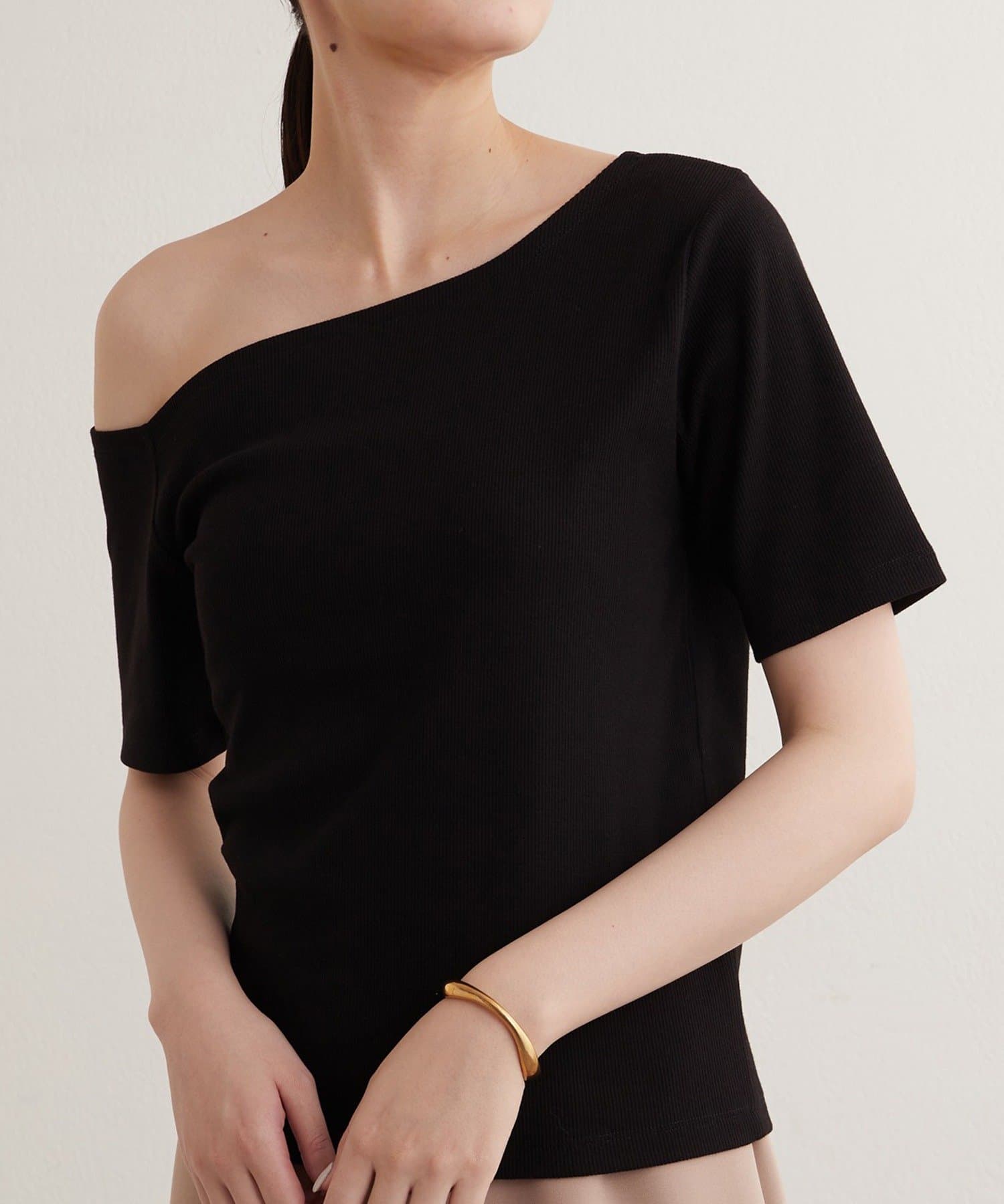 OUTLET(アウトレット) 【earthy_】ワンショルリブTEE