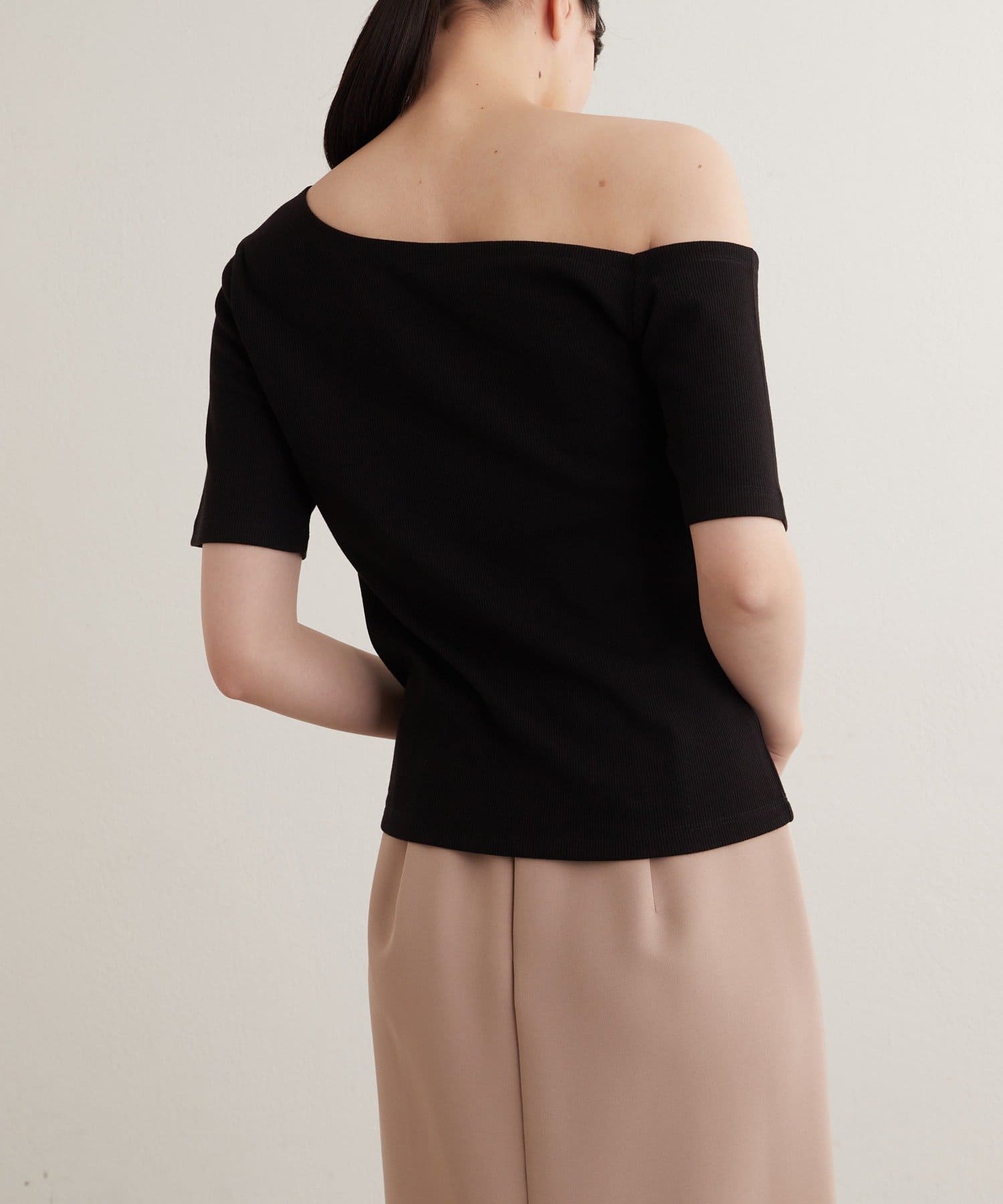 OUTLET(アウトレット) 【earthy_】ワンショルリブTEE