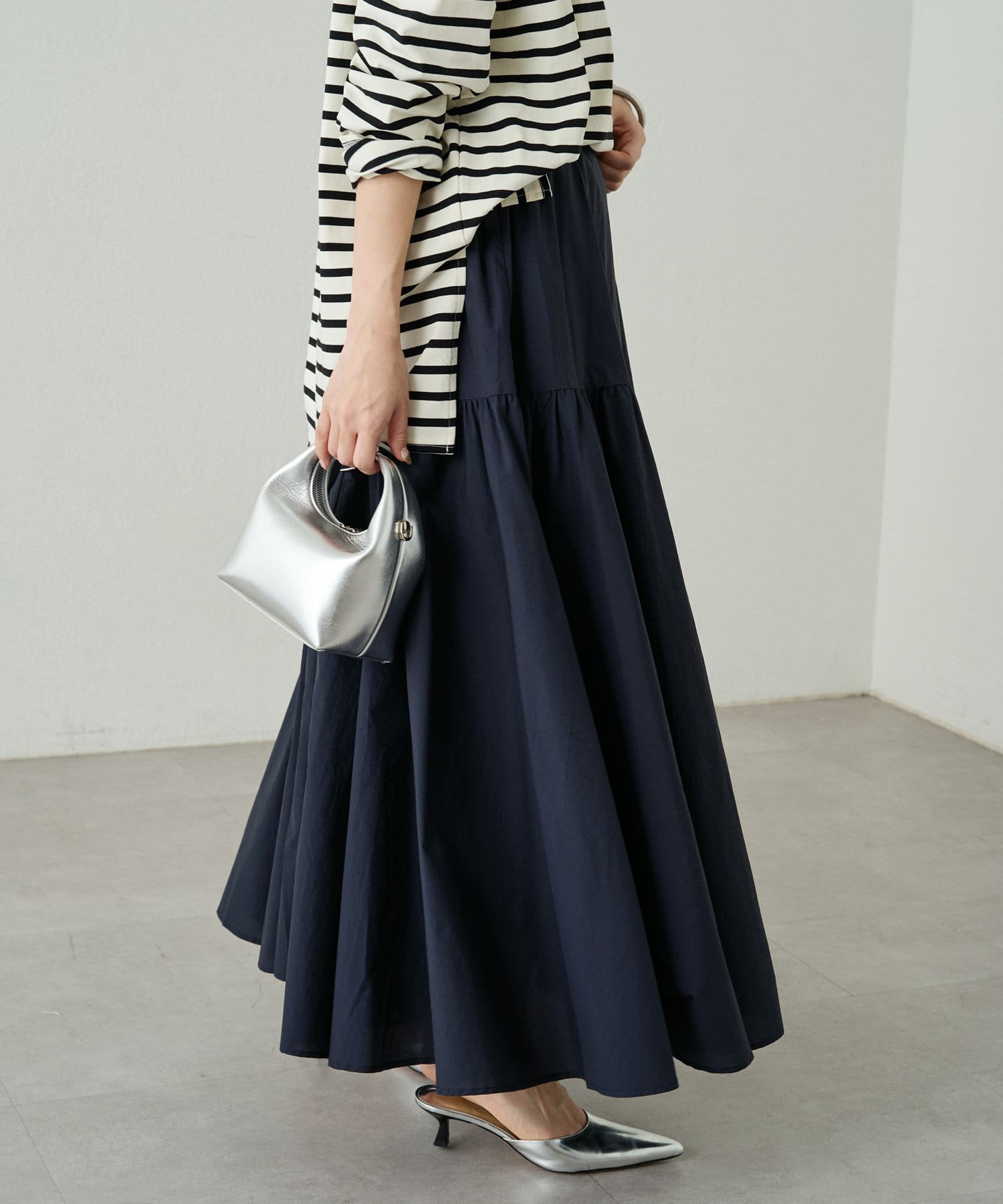 OUTLET(アウトレット) 【Loungedress】パネルギャザースカート