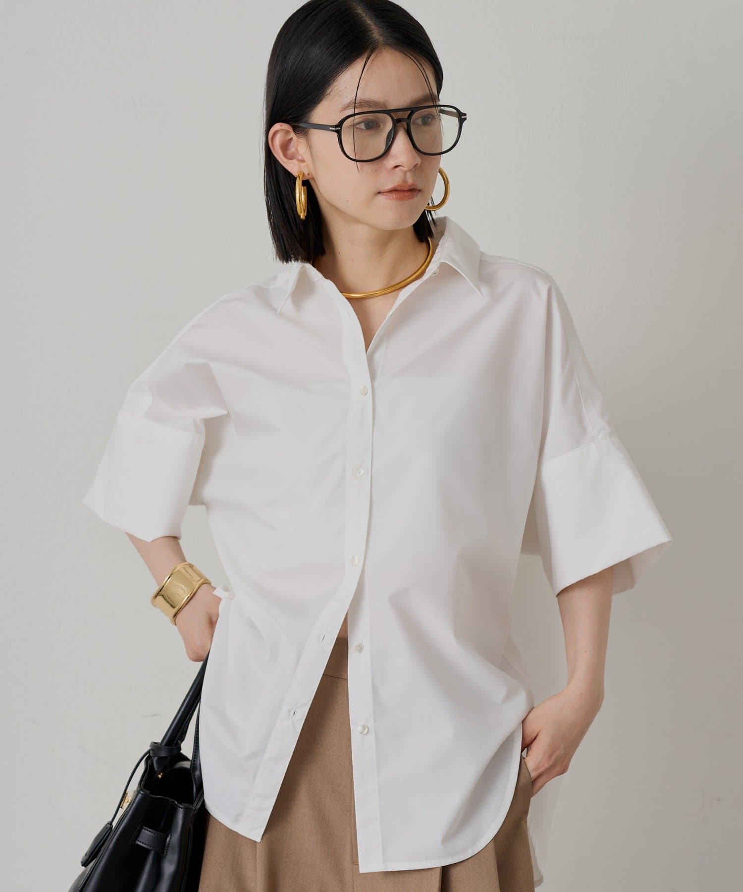 OUTLET(アウトレット) 【Loungedress】ビッグカフスシャツ