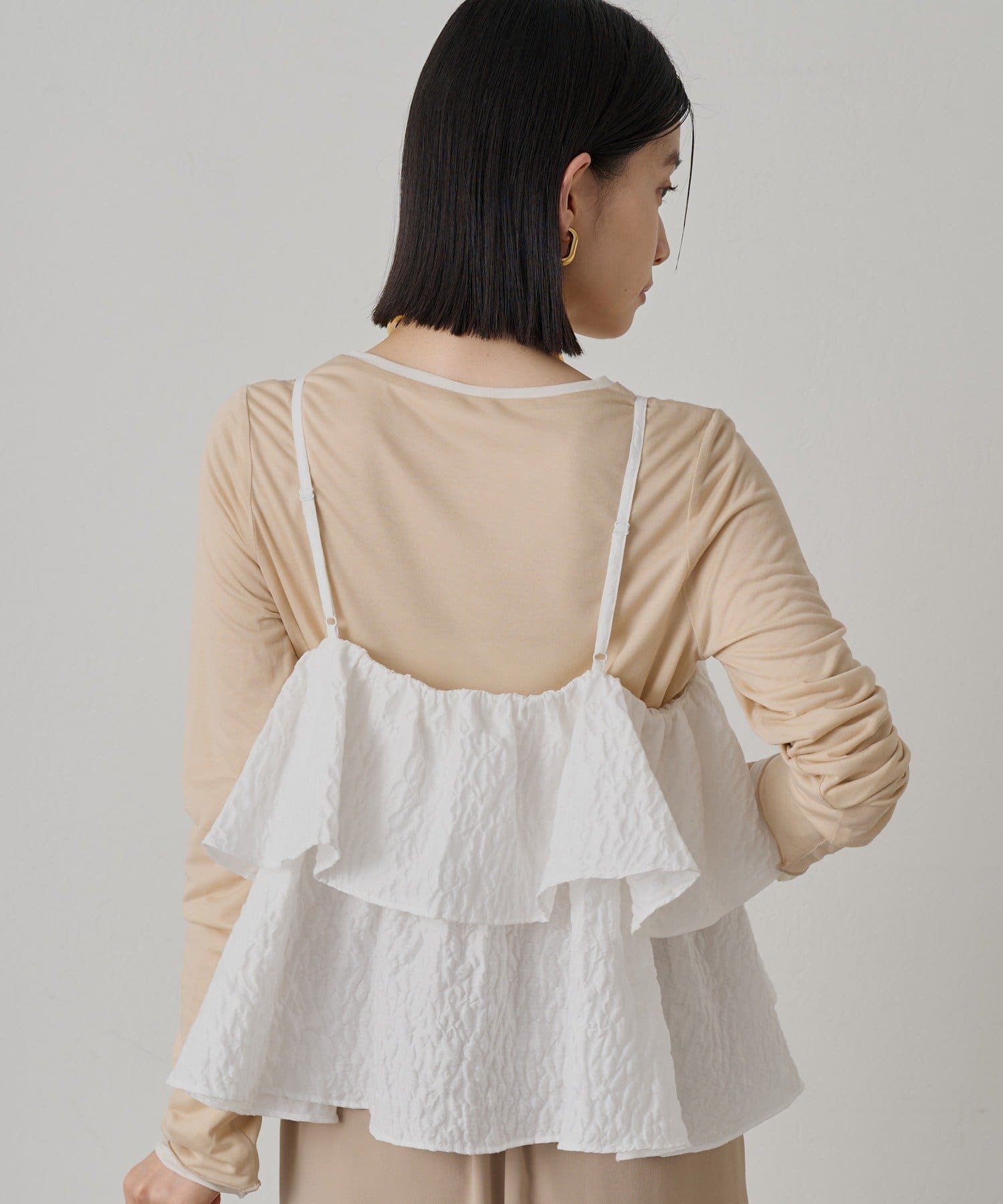 OUTLET(アウトレット) 【Loungedress】フリルビスチェ