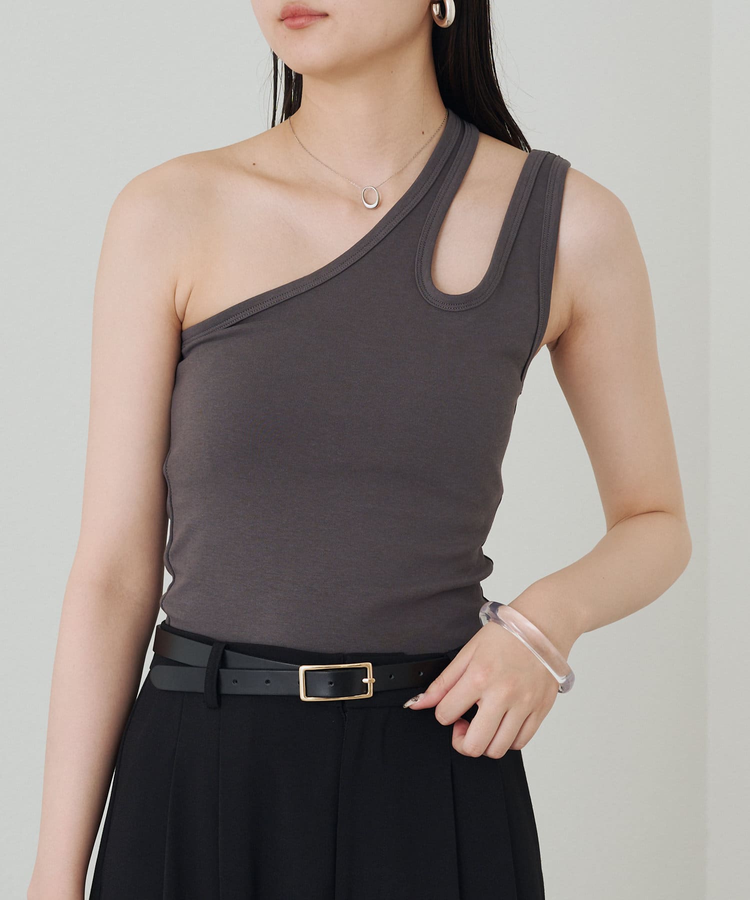 OUTLET(アウトレット) 【Loungedress】アシメタンク