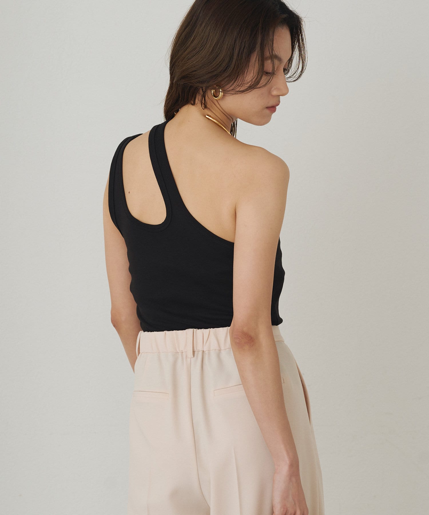 OUTLET(アウトレット) 【Loungedress】アシメタンク