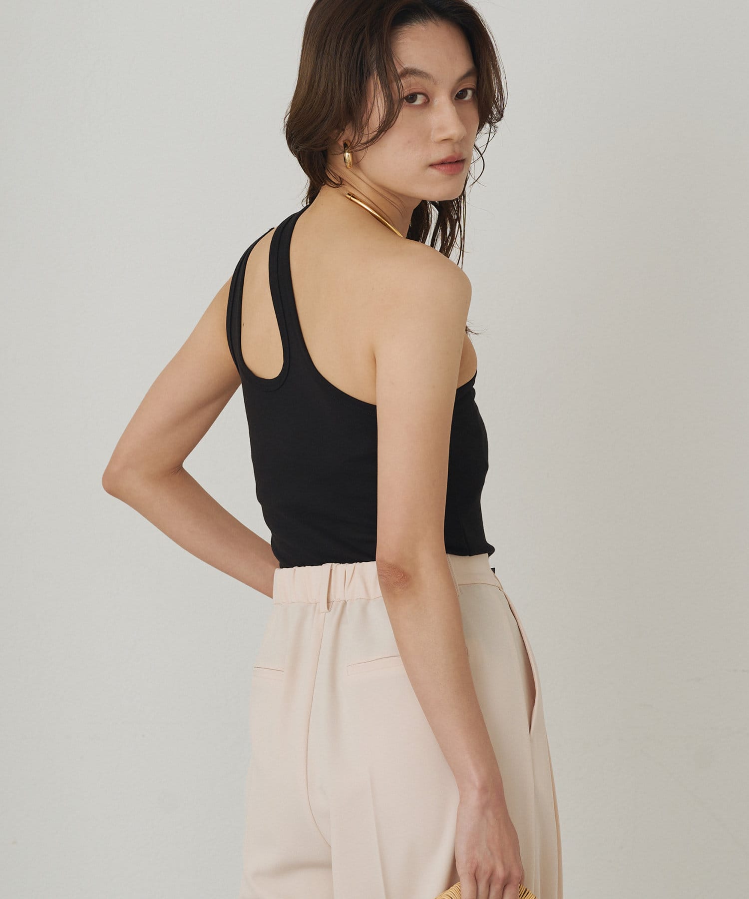 OUTLET(アウトレット) 【Loungedress】アシメタンク