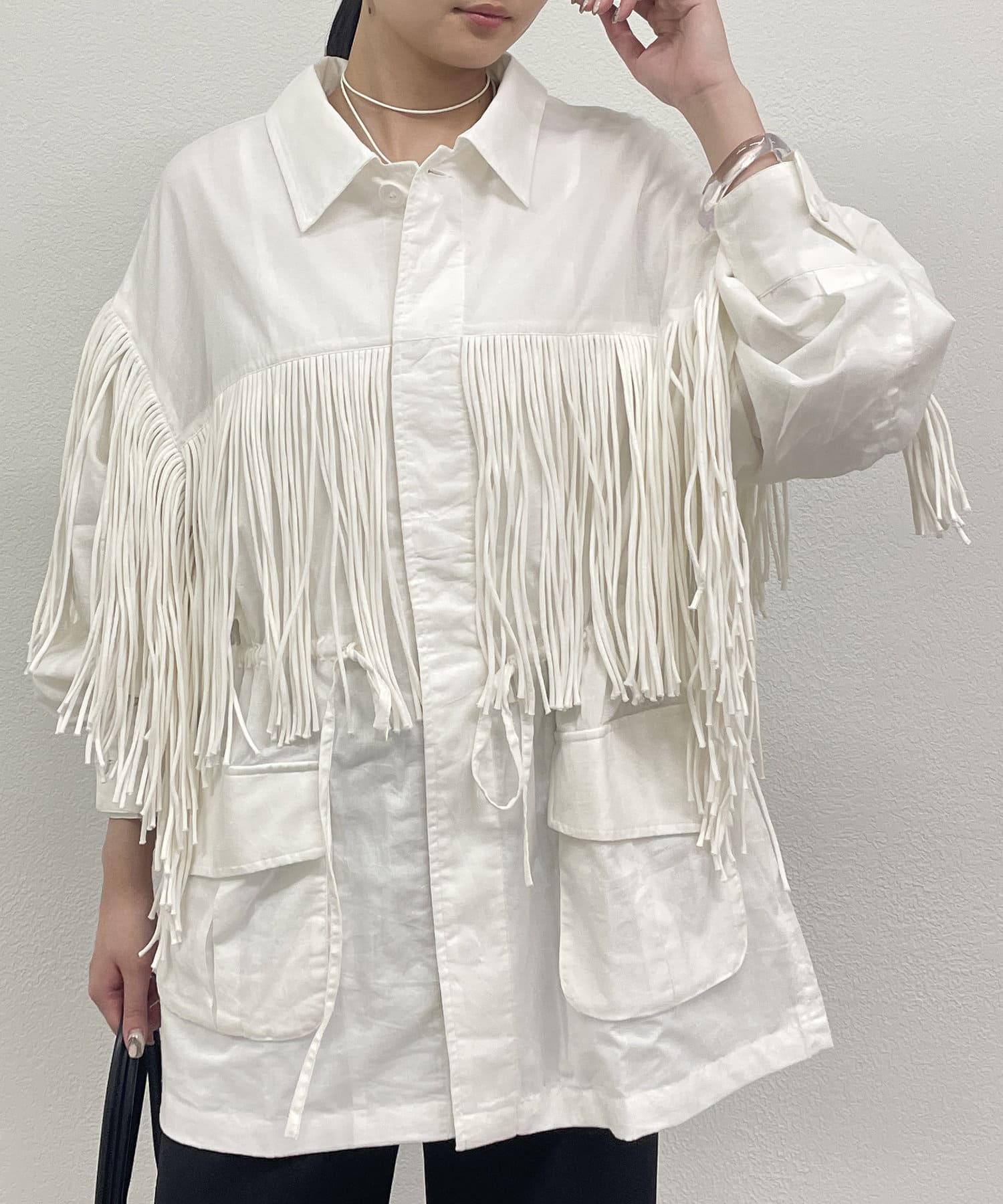 Loungedress】【crinkle】 fringe M65 jacket | OUTLET(アウトレット