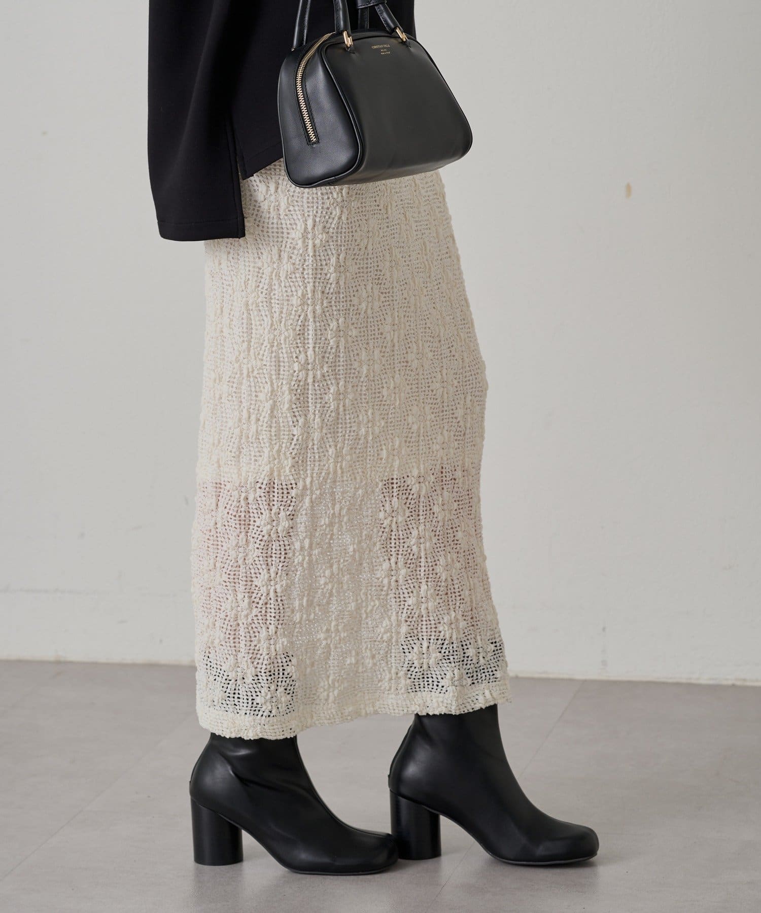 OUTLET(アウトレット) 【Loungedress】カットレーススカート