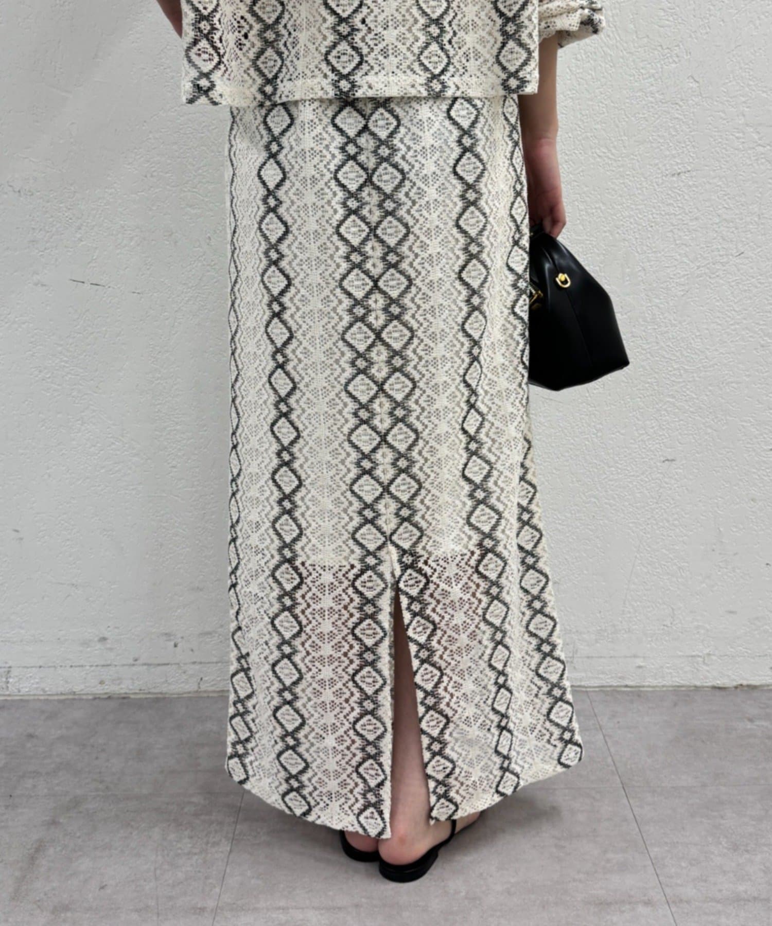 OUTLET(アウトレット) 【Loungedress】レースタイトスカート