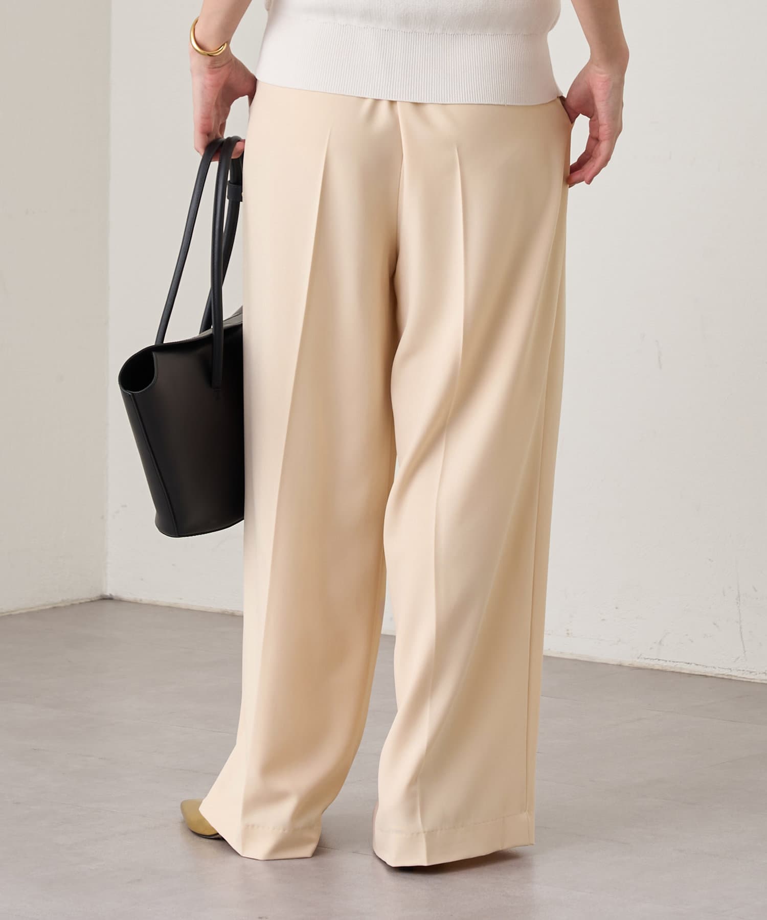 OUTLET(アウトレット) 【Loungedress】2タックワイドパンツ