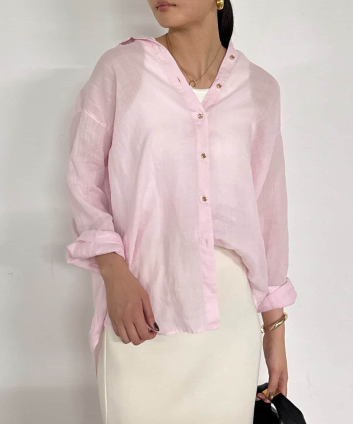 OUTLET(アウトレット) 【Loungedress】リネンバックタイシャツ