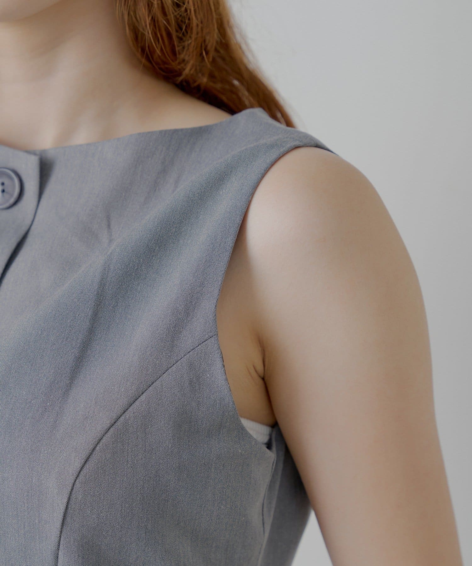 OUTLET(アウトレット) 【Chico】ボートネックスーツノースリベスト