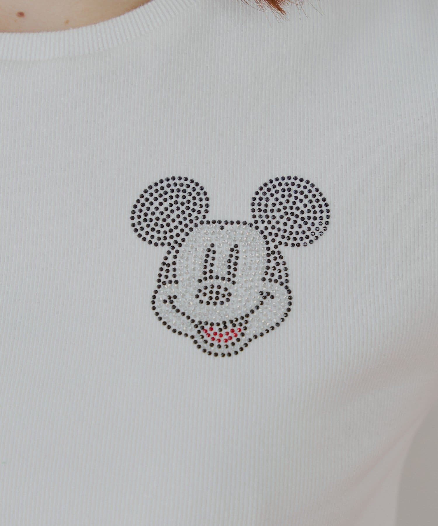 OUTLET(アウトレット) 【Chico】ミッキーラインストーンチビT