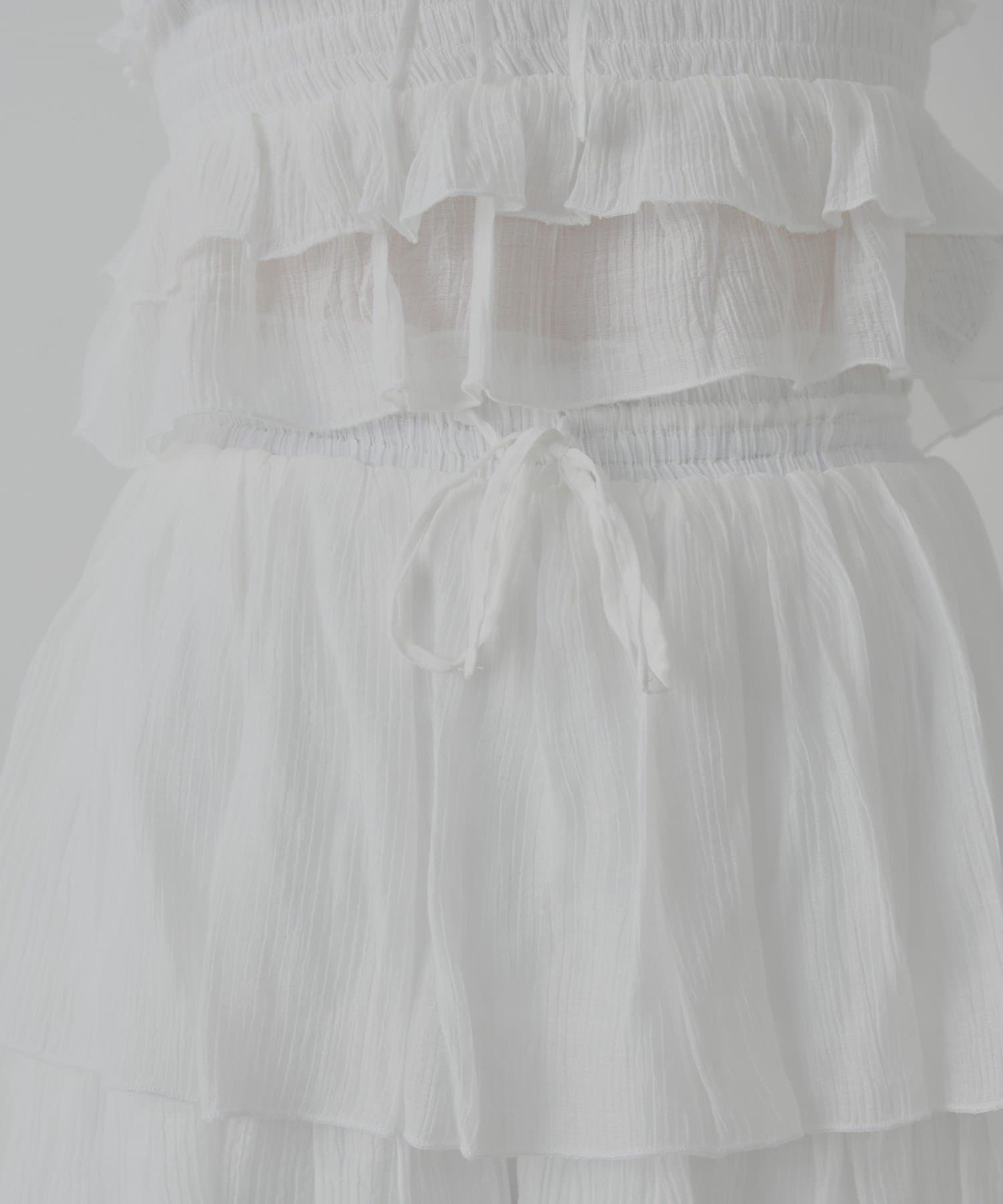 OUTLET(アウトレット) 【Chico】シアーレースベアキャミ＋ショートパンツセット