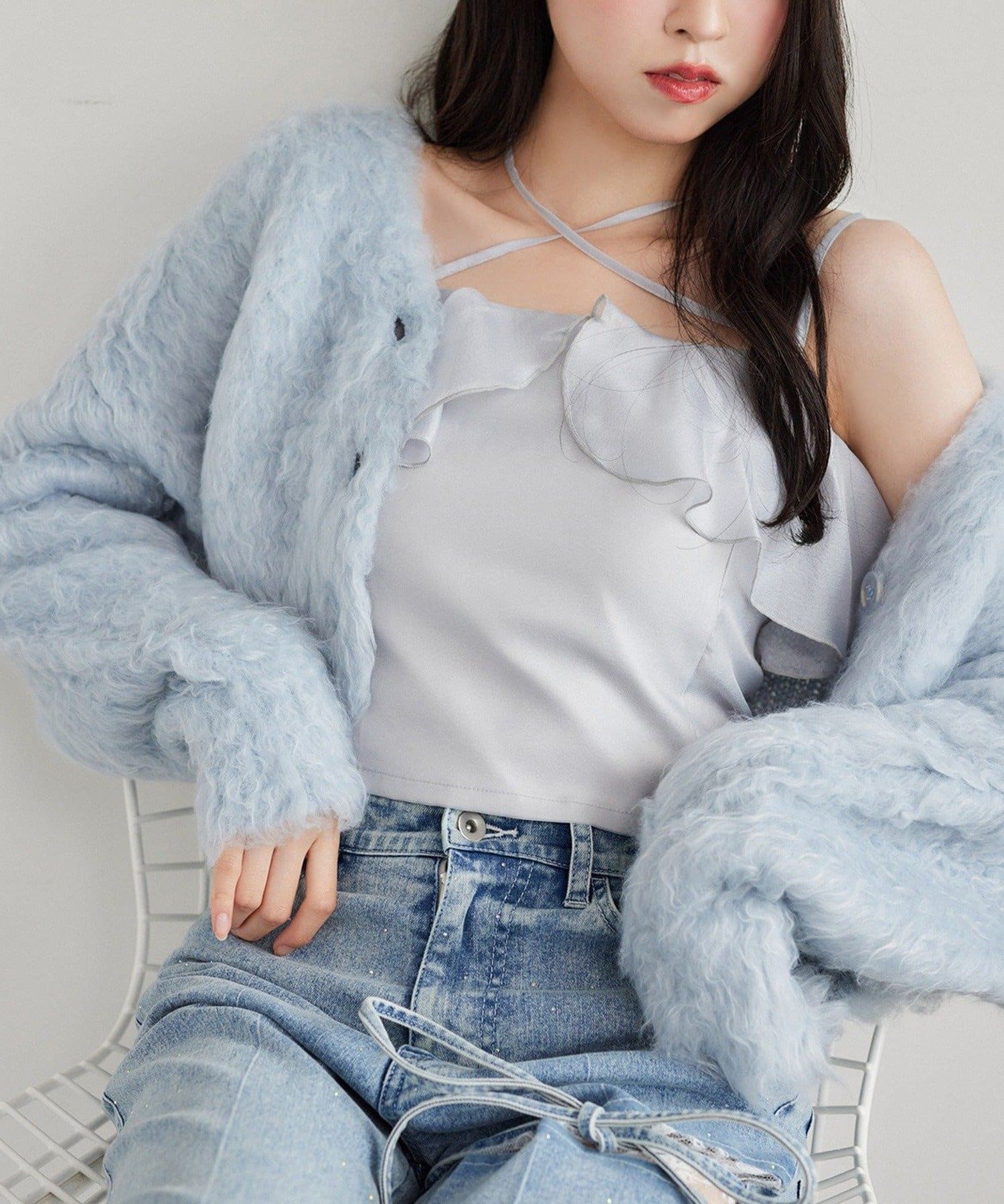 NICE CLAUP / OLIVE des OLIVE OUTLET(ナイスクラップ  / オリーブ デ オリーブ アウトレット) 【one after another】首クロスビスチェ