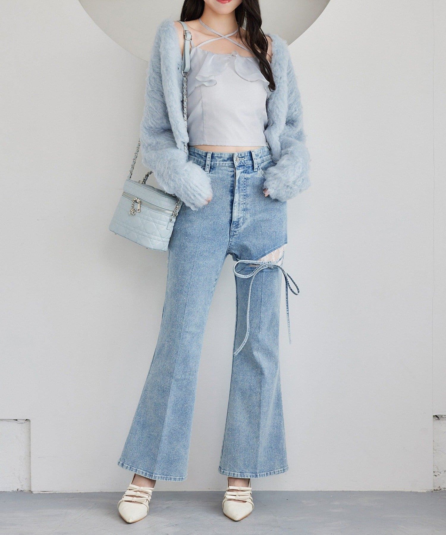 NICE CLAUP / OLIVE des OLIVE OUTLET(ナイスクラップ  / オリーブ デ オリーブ アウトレット) 【one after another】首クロスビスチェ