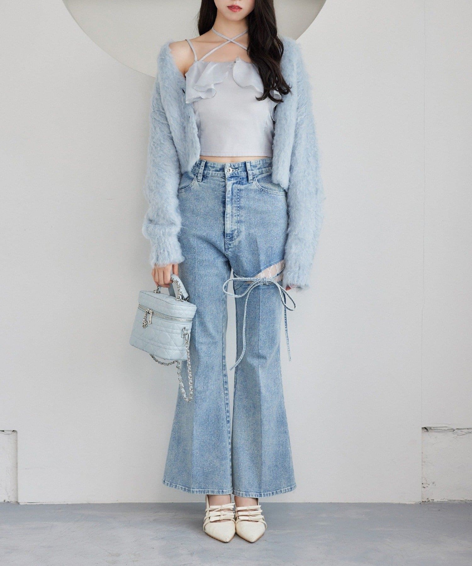 NICE CLAUP / OLIVE des OLIVE OUTLET(ナイスクラップ  / オリーブ デ オリーブ アウトレット) 【one after another】首クロスビスチェ