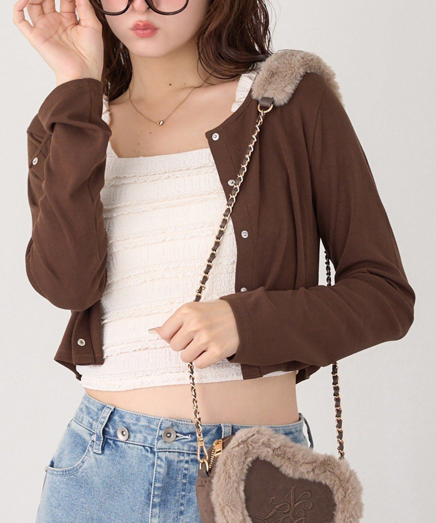 NICE CLAUP / OLIVE des OLIVE OUTLET(ナイスクラップ  / オリーブ デ オリーブ アウトレット) 【one after another】レースインナーセット羽織