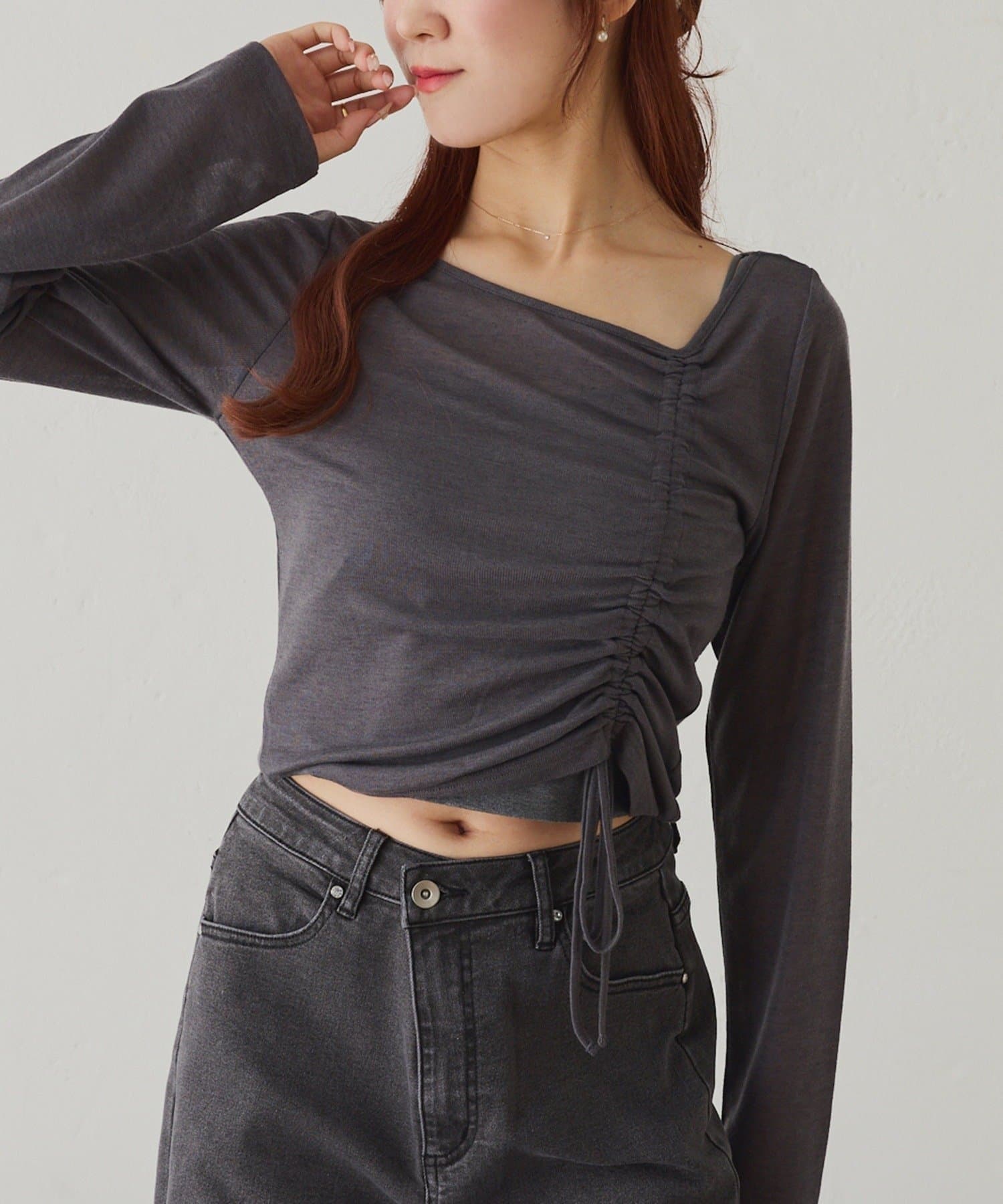 NICE CLAUP / OLIVE des OLIVE OUTLET(ナイスクラップ  / オリーブ デ オリーブ アウトレット) 【one after another】インナーセットドロストトップス