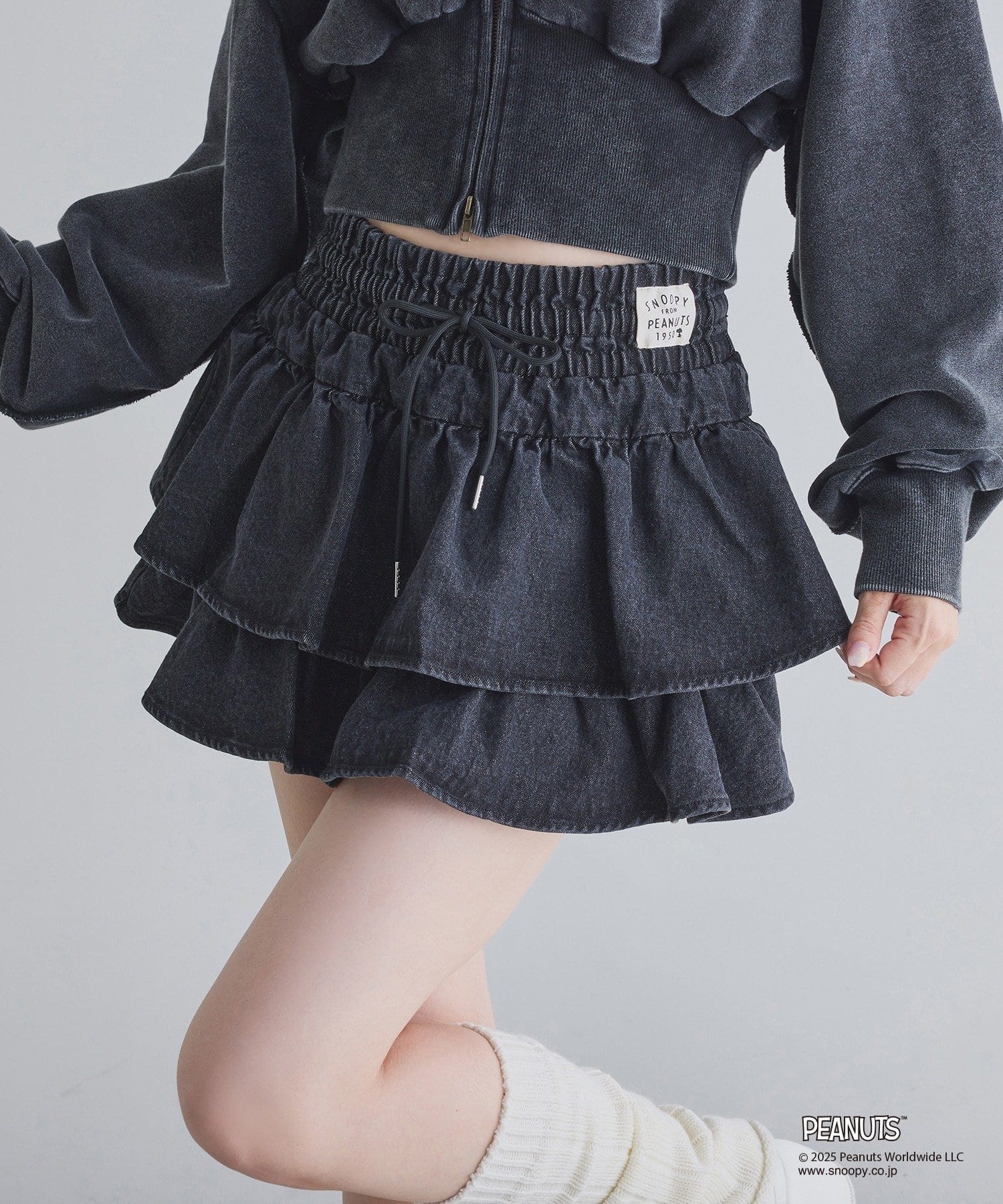 NICE CLAUP / OLIVE des OLIVE OUTLET(ナイスクラップ  / オリーブ デ オリーブ アウトレット) 【one after another】フリルミニスカート