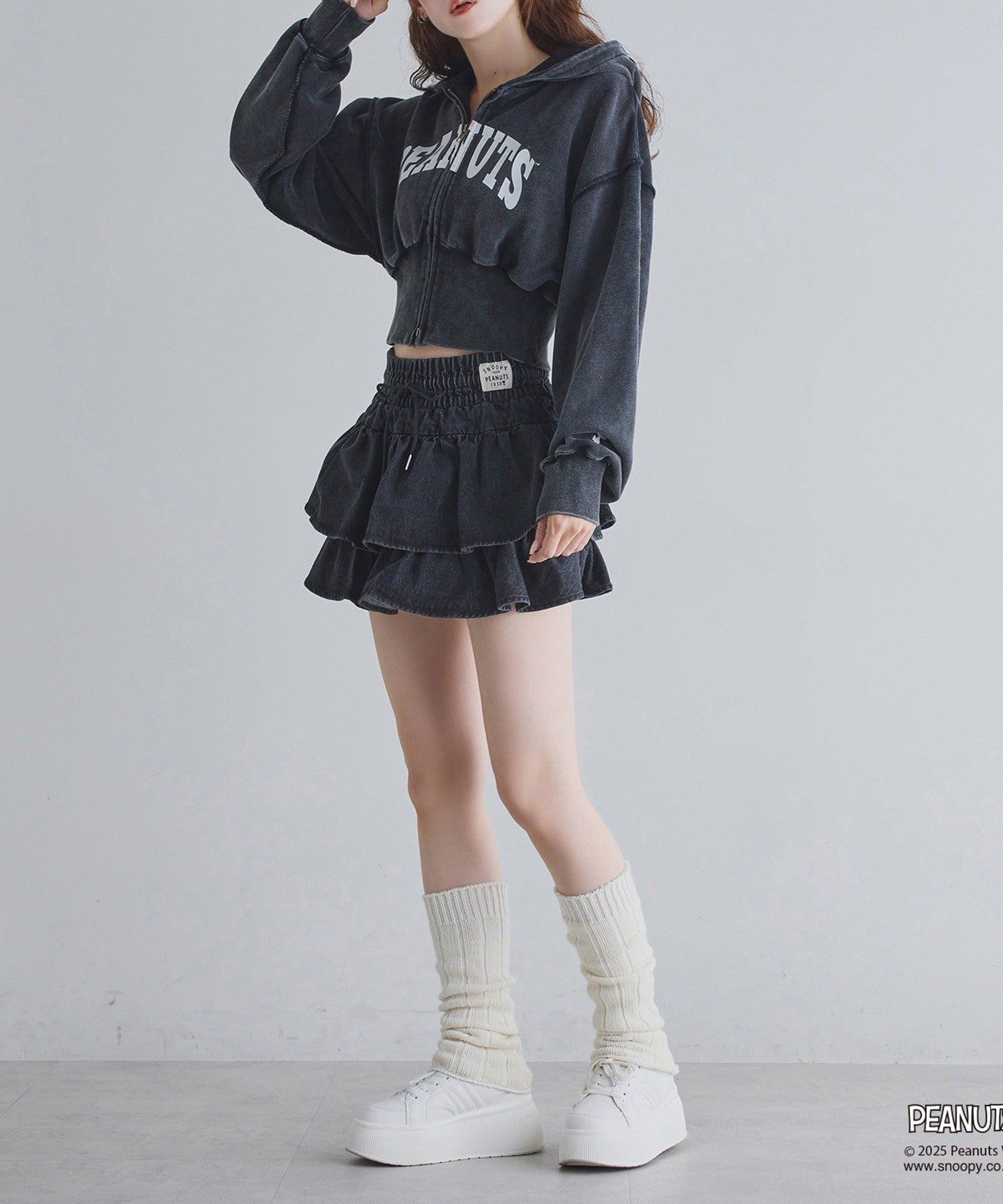 NICE CLAUP / OLIVE des OLIVE OUTLET(ナイスクラップ  / オリーブ デ オリーブ アウトレット) 【one after another】スヌーピー刺繍入りパーカー