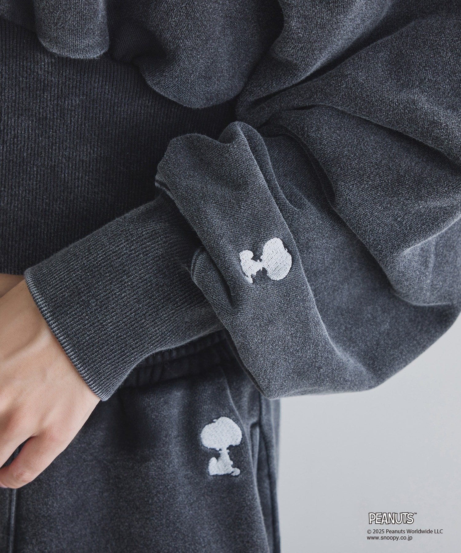 NICE CLAUP / OLIVE des OLIVE OUTLET(ナイスクラップ  / オリーブ デ オリーブ アウトレット) 【one after another】スヌーピー刺繍入りスウェットパンツ