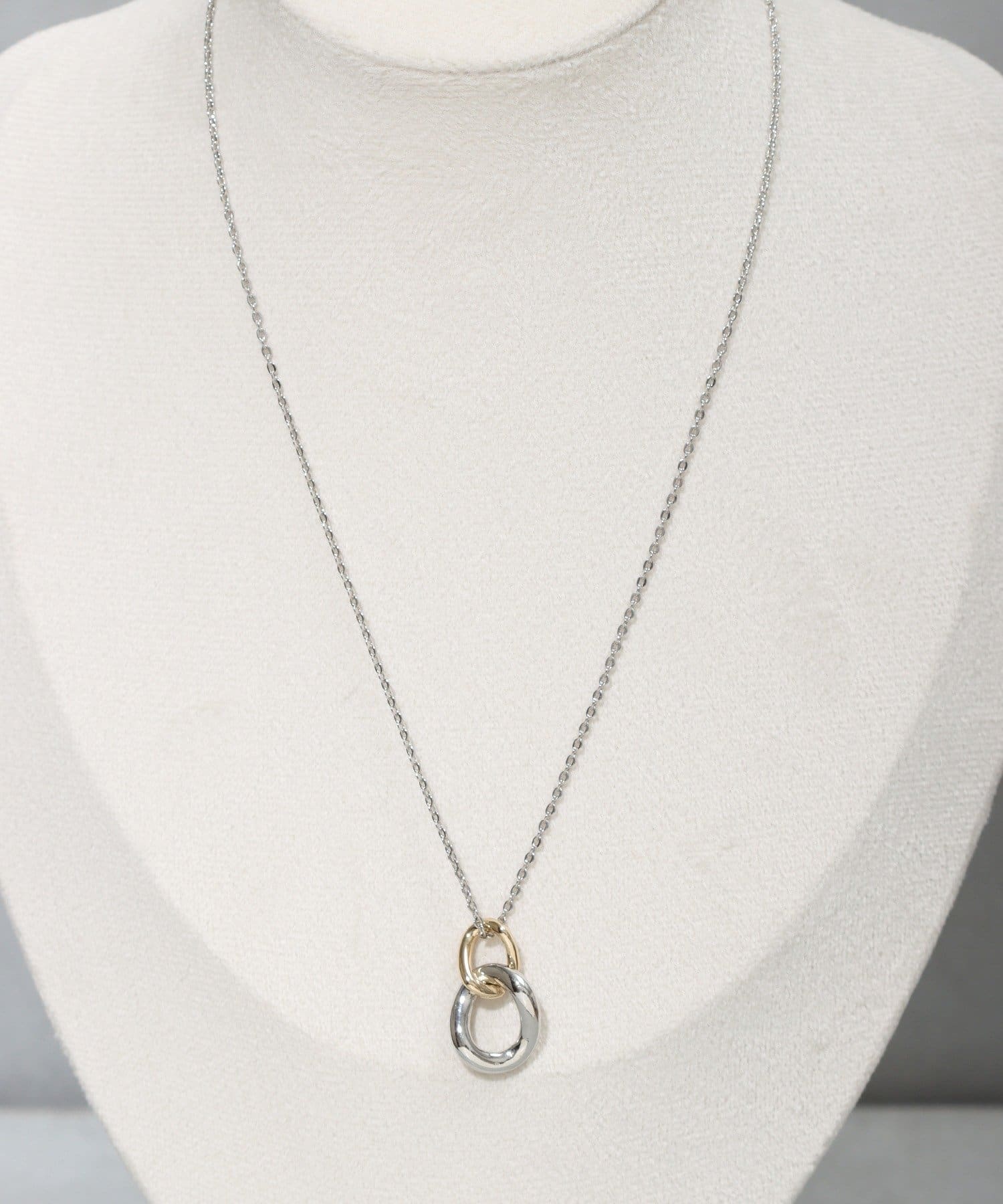 3COINS(スリーコインズ) ツートーンラウンドショートネックレス