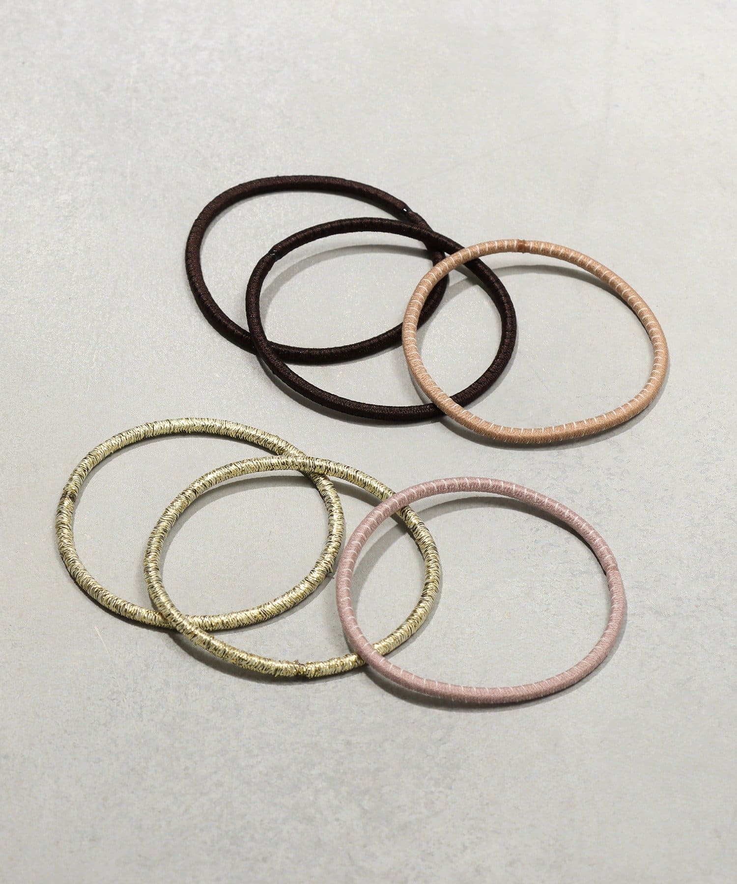 3COINS(スリーコインズ) 静電気軽減ヘアゴム6個セット