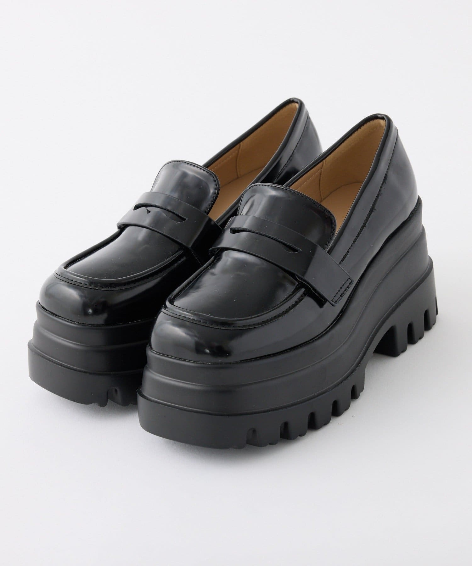 one after another NICE CLAUP(ワンアフターアナザー ナイスクラップ) 【２WAY仕様】マイナス3キロ見え厚底ローファー