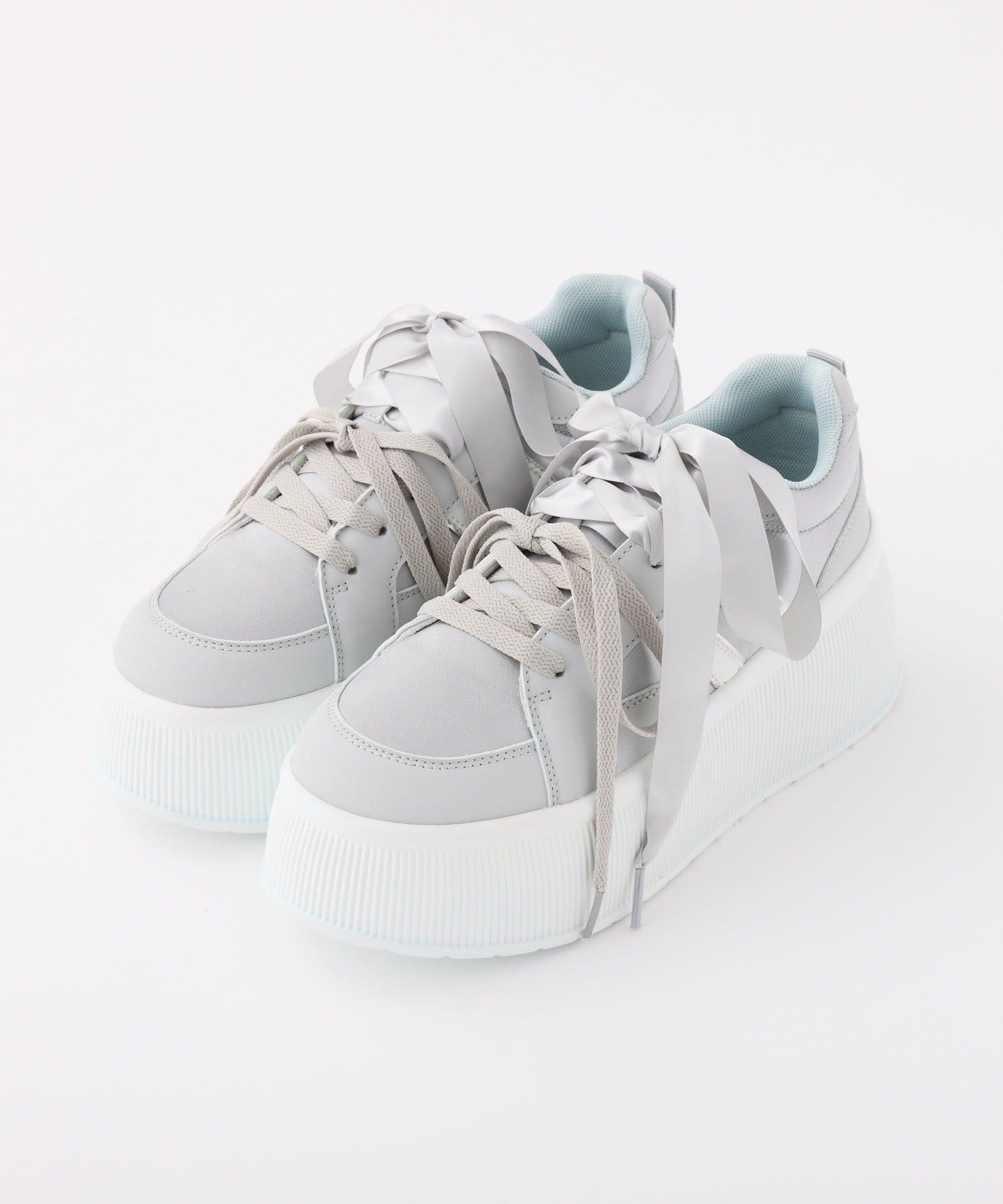 one after another NICE CLAUP(ワンアフターアナザー ナイスクラップ) リボンカスタムサテンスニーカー