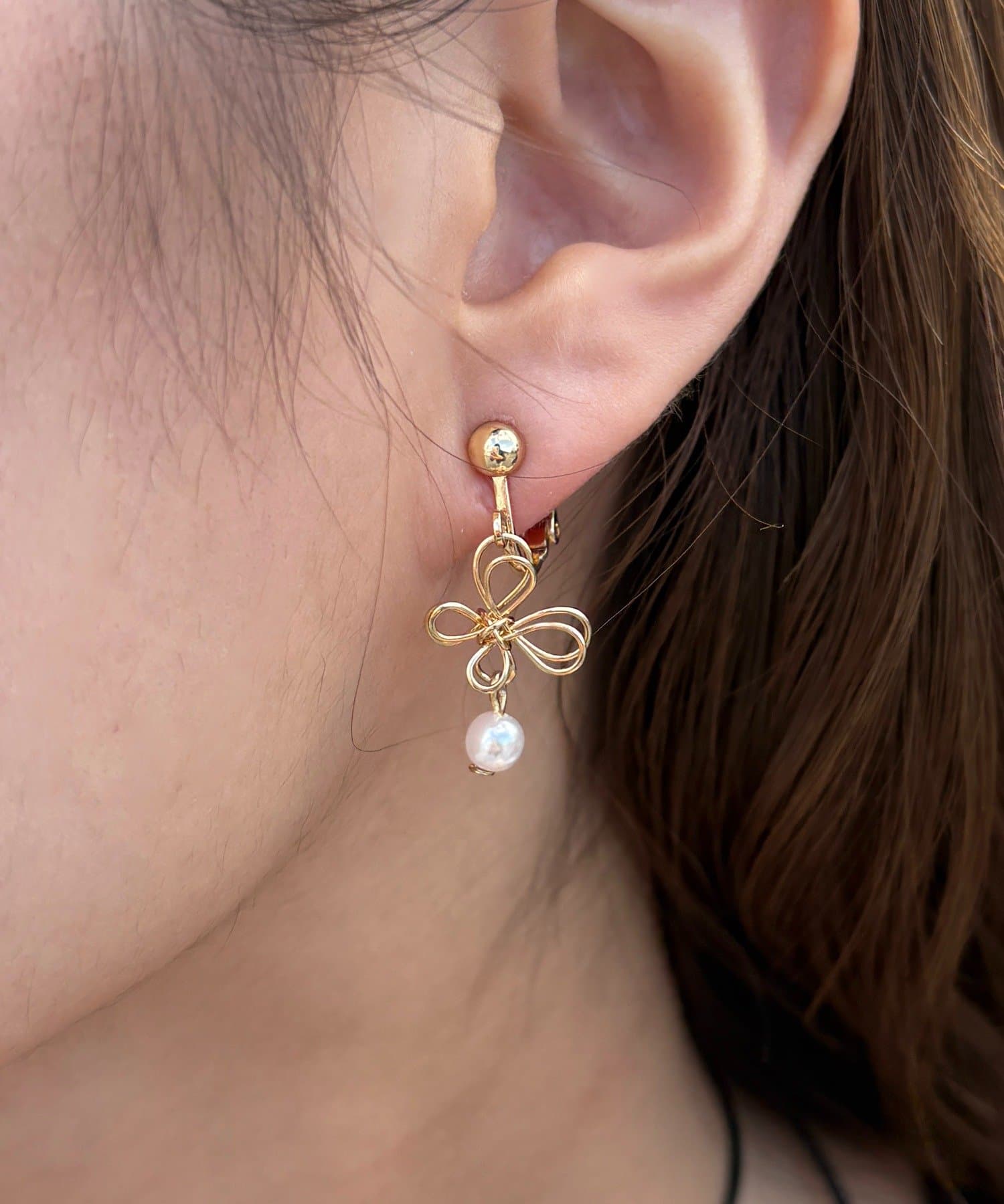 Lattice(ラティス) 華奢フラワーイヤリング