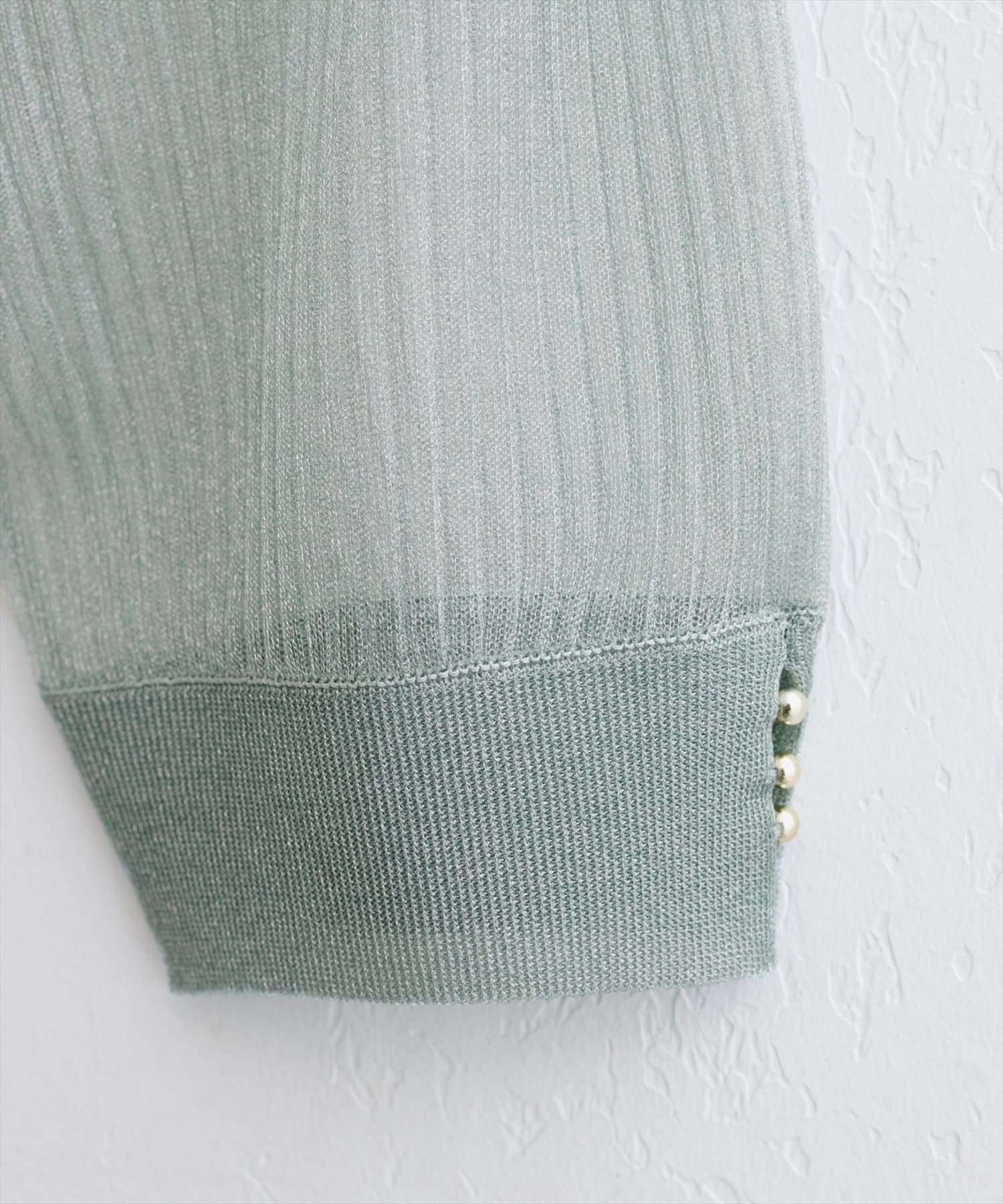 NICE CLAUP / OLIVE des OLIVE OUTLET(ナイスクラップ  / オリーブ デ オリーブ アウトレット) 【natural couture】シアーリブ袖メタル釦ニット