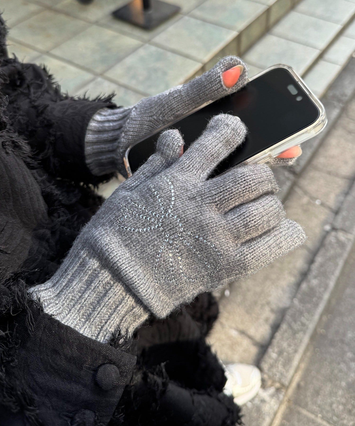 Lattice(ラティス) リボンストーン手袋