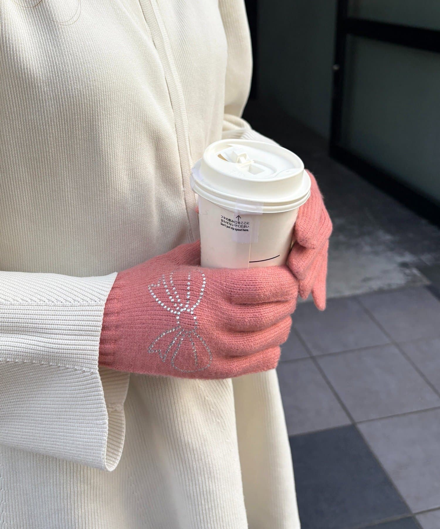 Lattice(ラティス) リボンストーン手袋