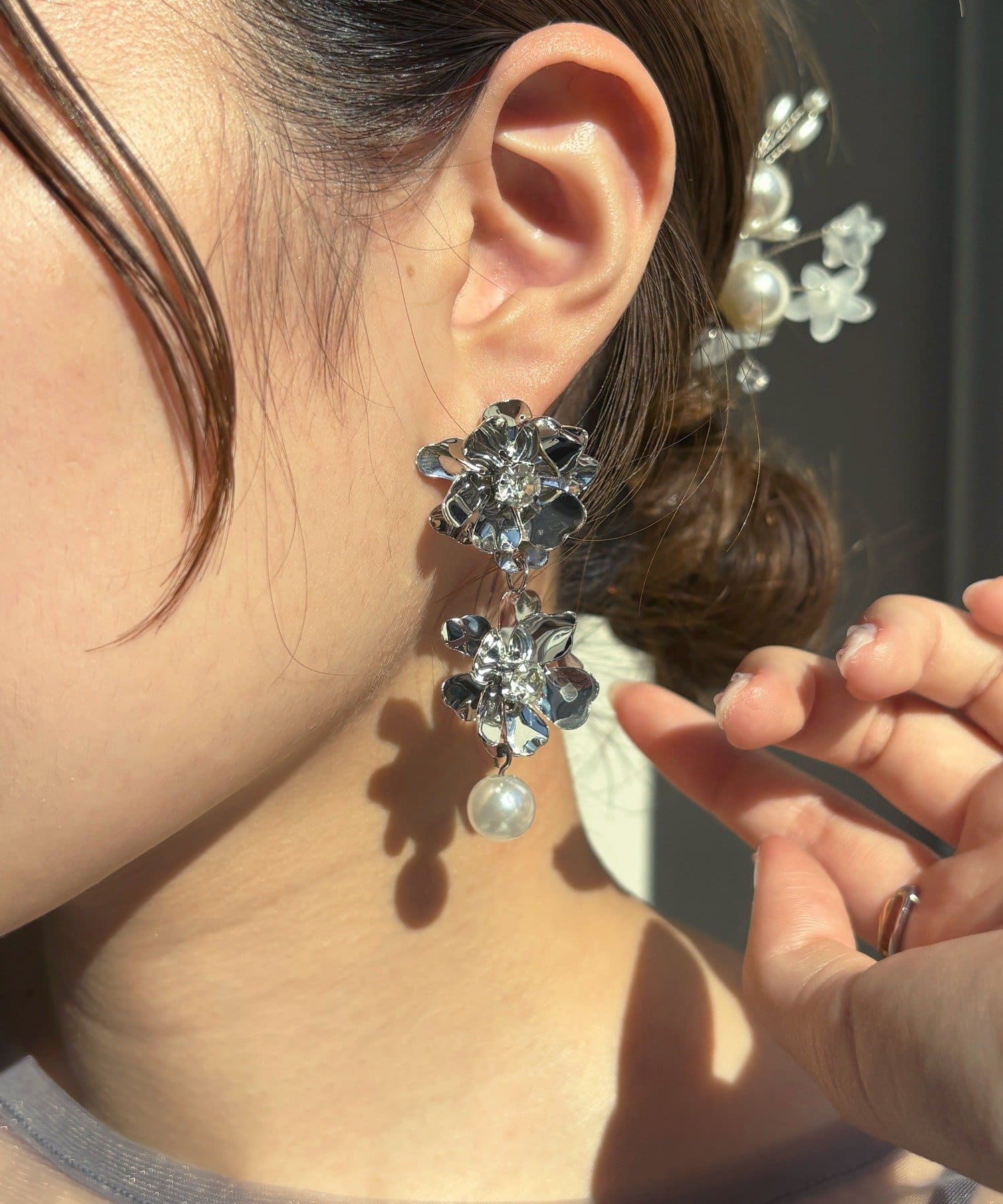 Lattice(ラティス) 【オケージョン】ボリュームフラワーピアス