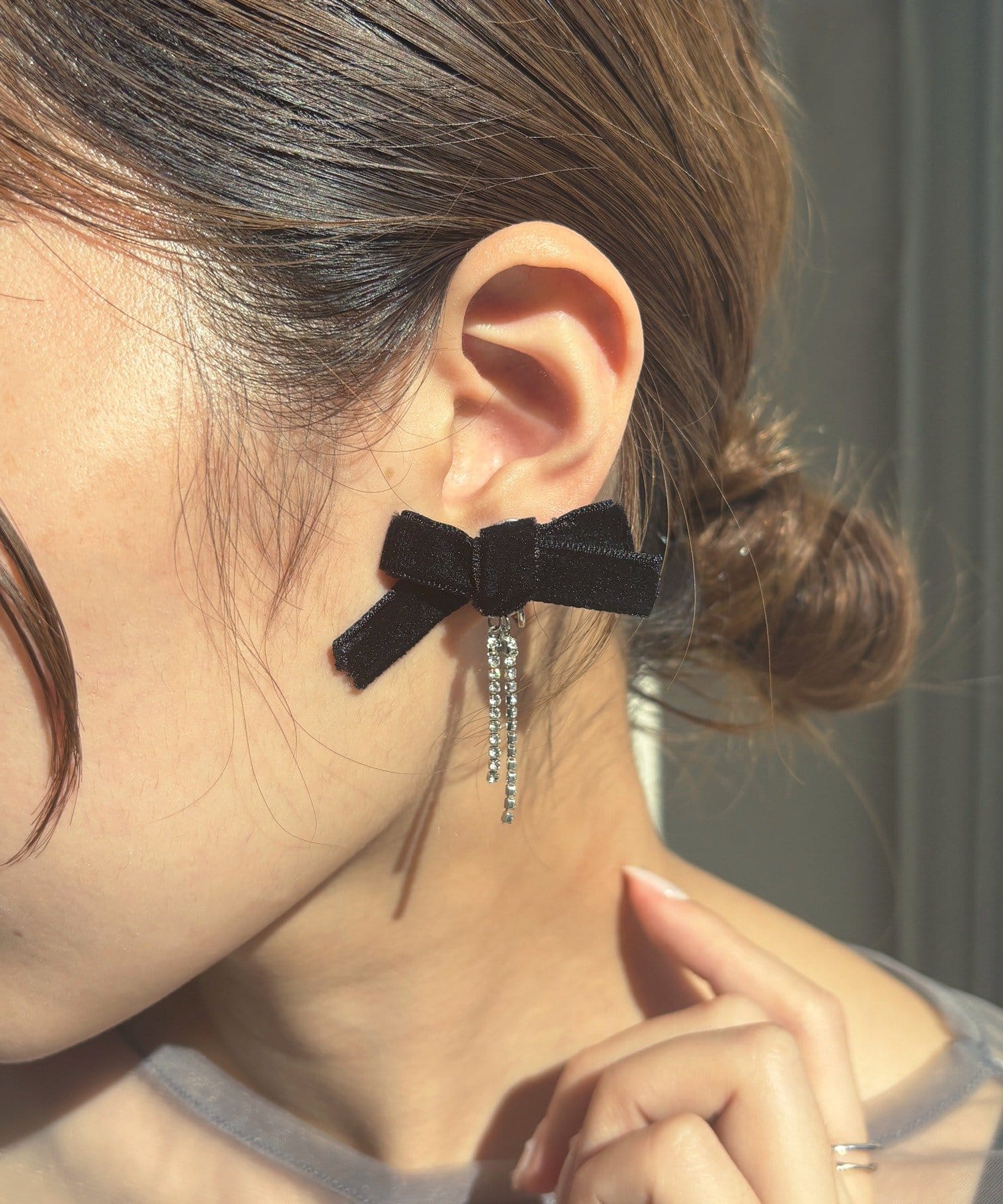 Lattice(ラティス) 【オケージョン】ベロアリボンピアス