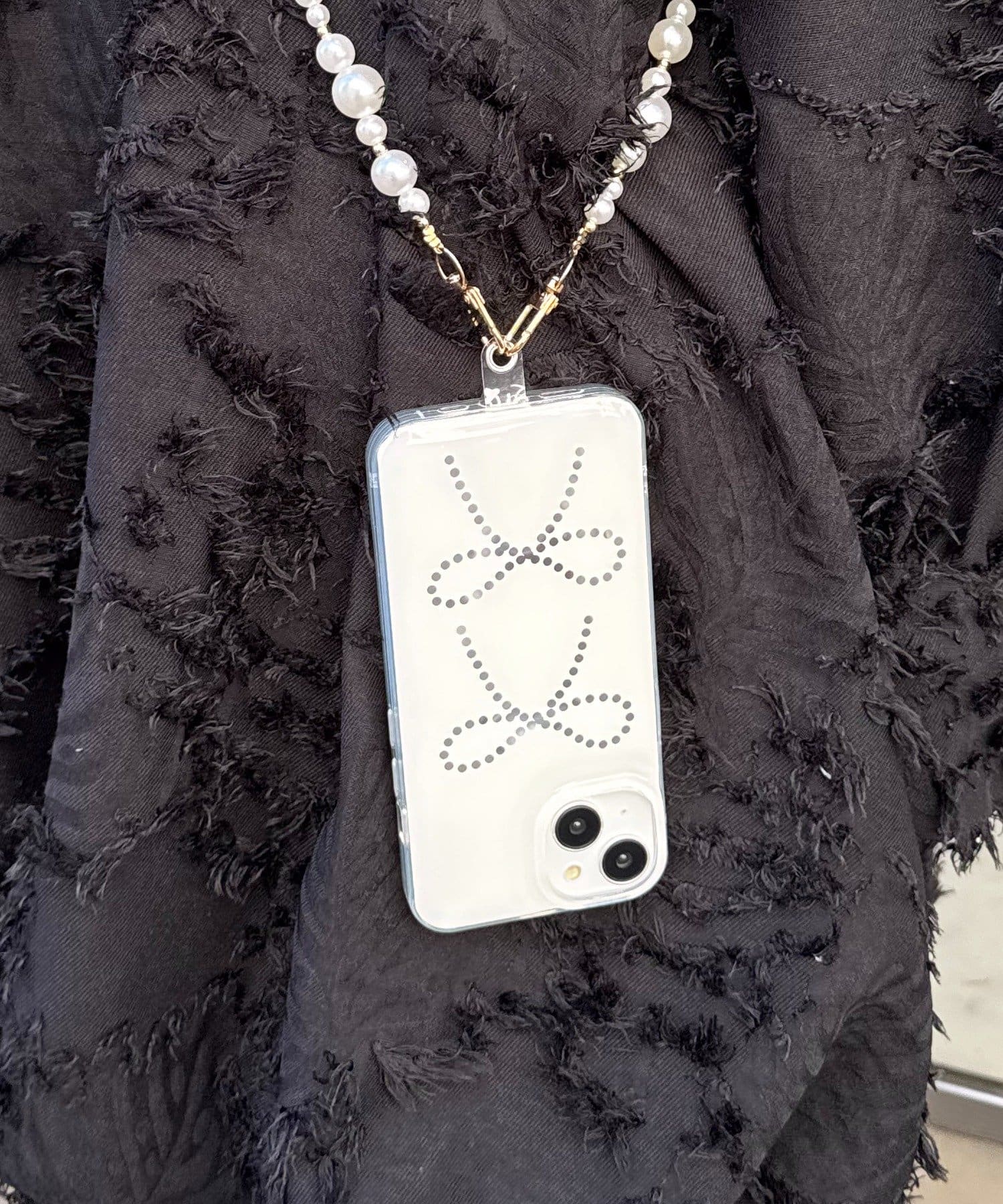 Lattice(ラティス) リボンモチーフスマホケース(iPhone13/14)