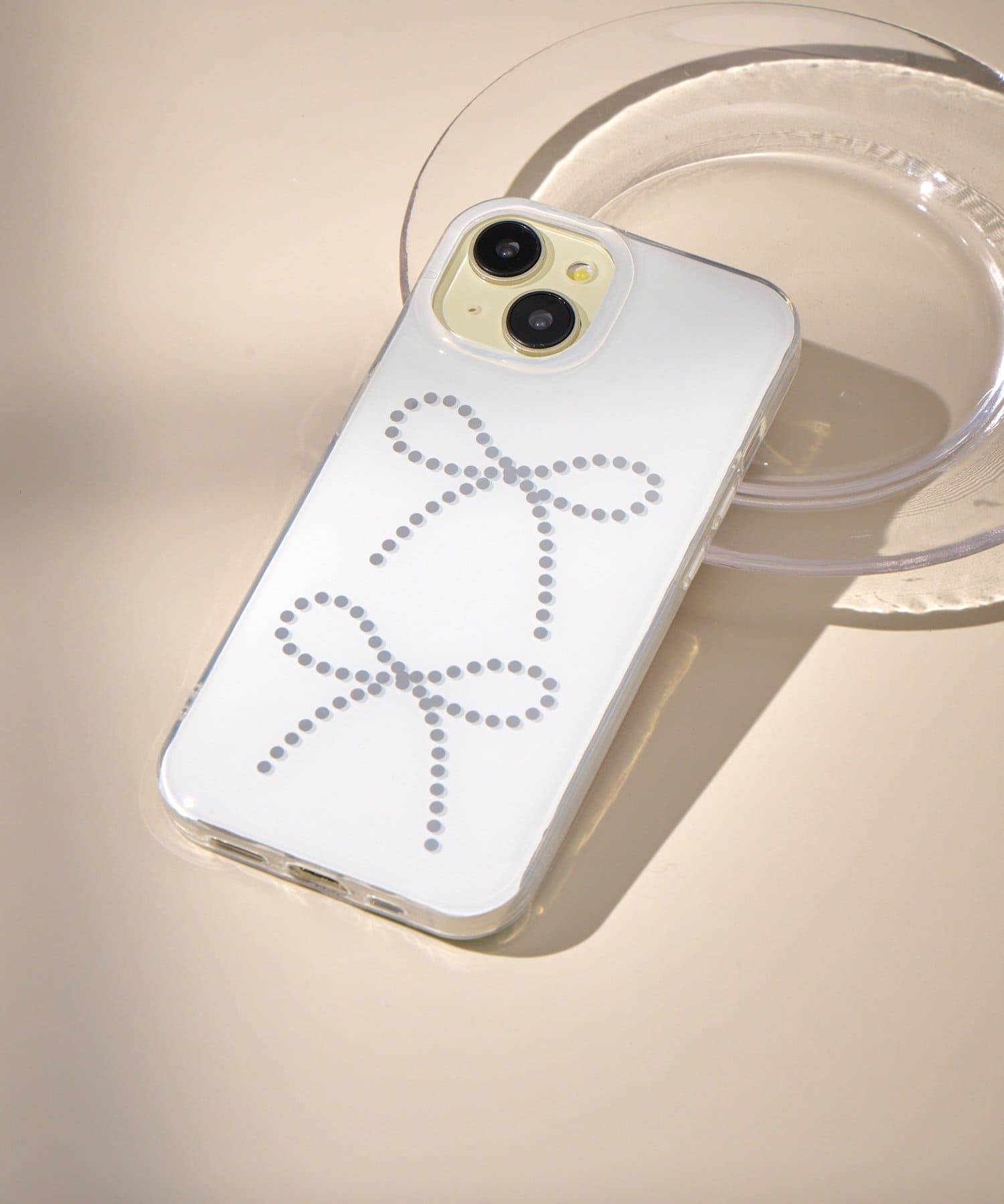 Lattice(ラティス) リボンモチーフスマホケース(iPhone15)