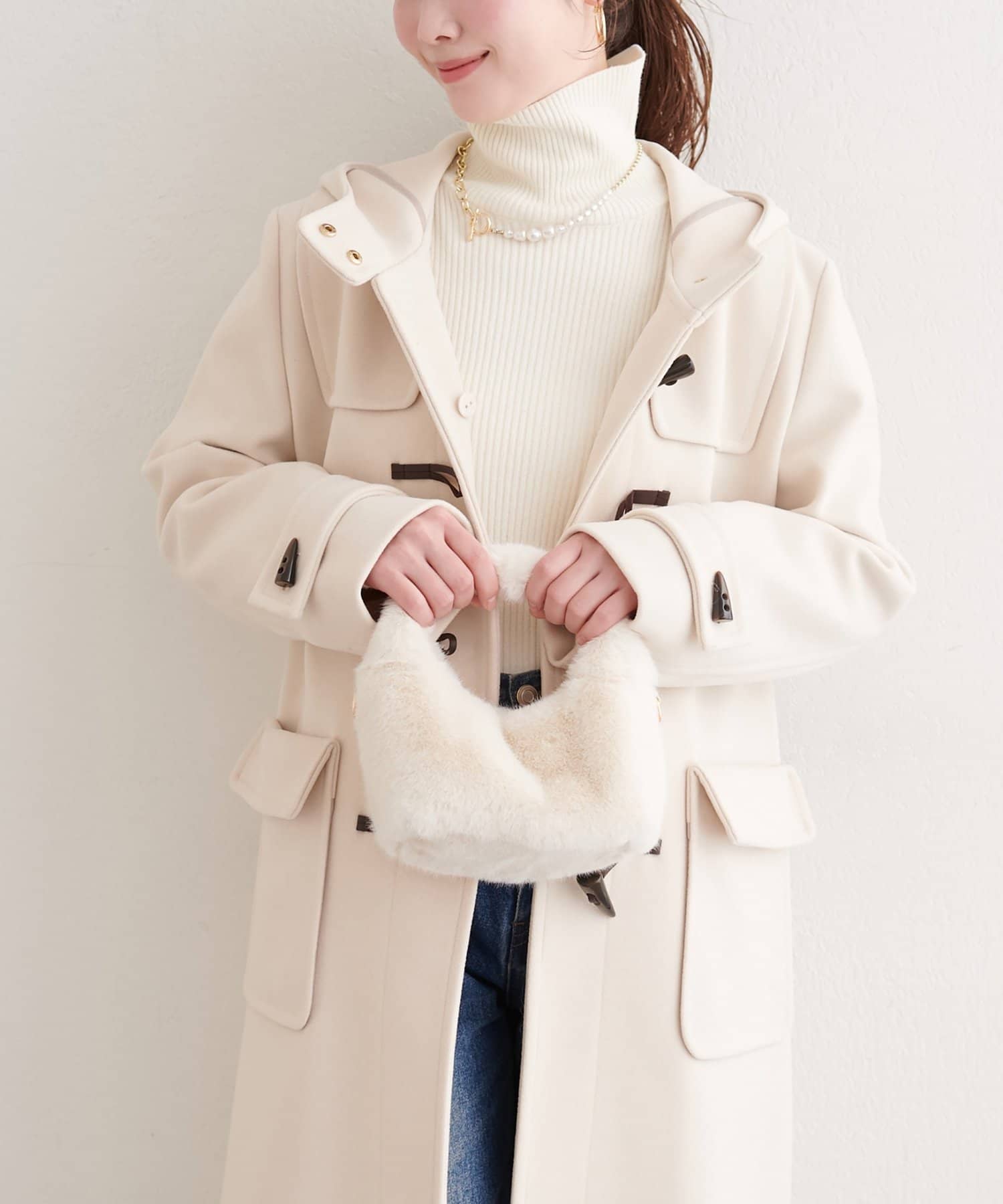 natural couture(ナチュラルクチュール) 【パルクロ限定】【Mychoiceset対象】ショルダー付きフェイクファーＢＡＧ