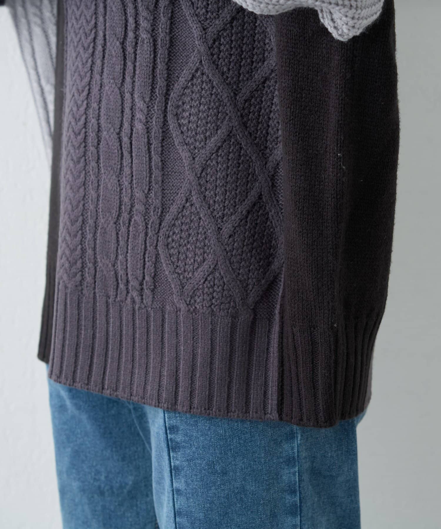 Remind me and forever(リマインドミーアンドフォーエバー) 【NAO】ケーブル切替ハンドステッチプルオーバー