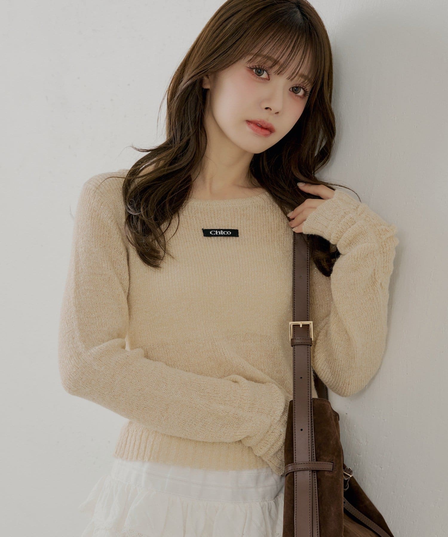 Chico(チコ) ラメシアーコンパクトニット