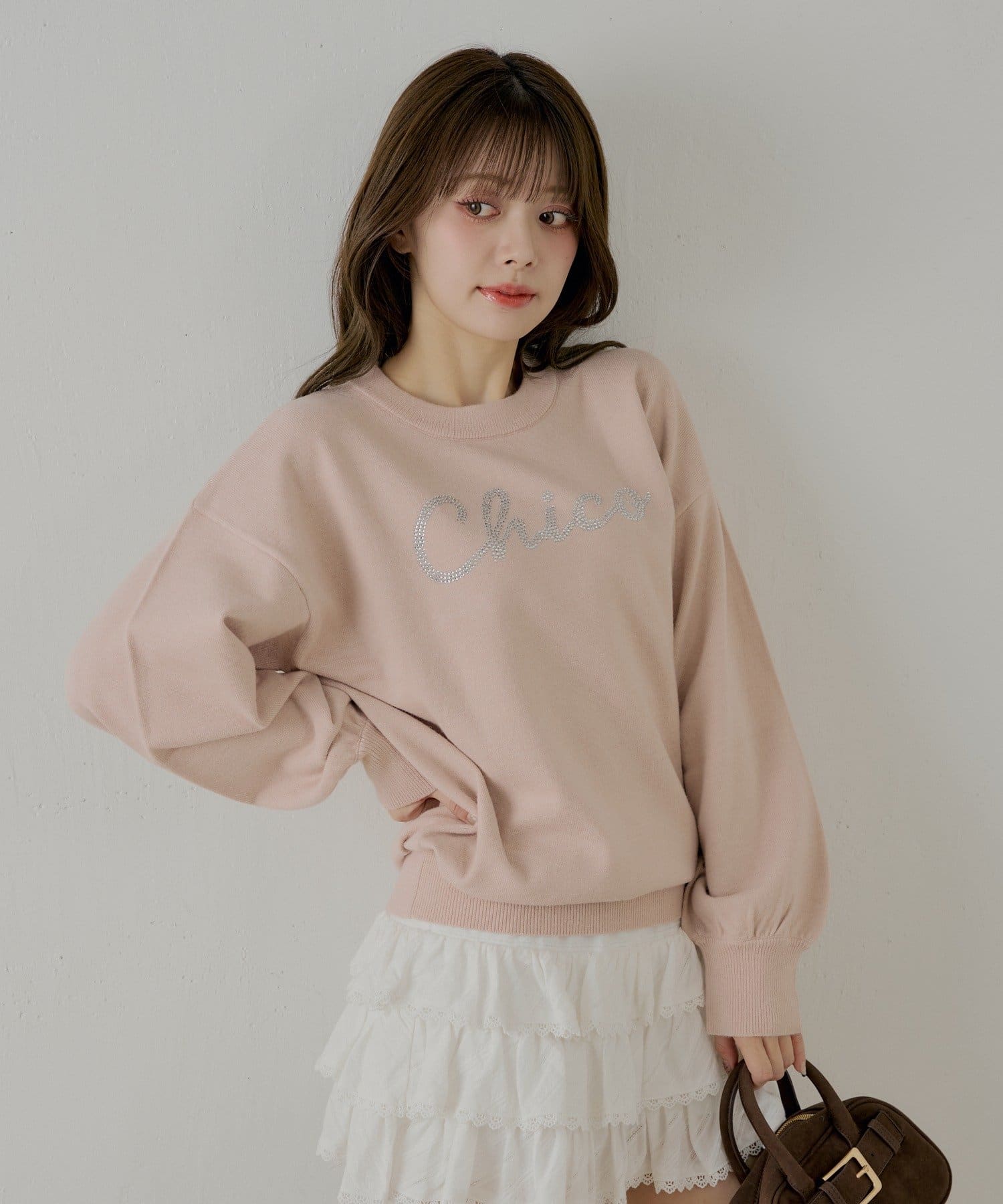 Chico(チコ) ラインストーンロゴニット