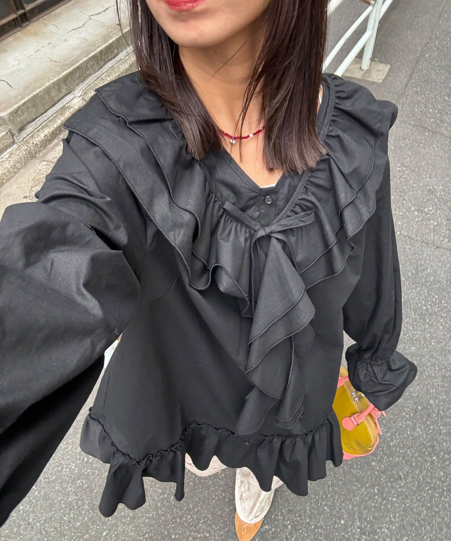 CIAOPANIC(チャオパニック) ラッフル付け襟SETチュニックブラウス