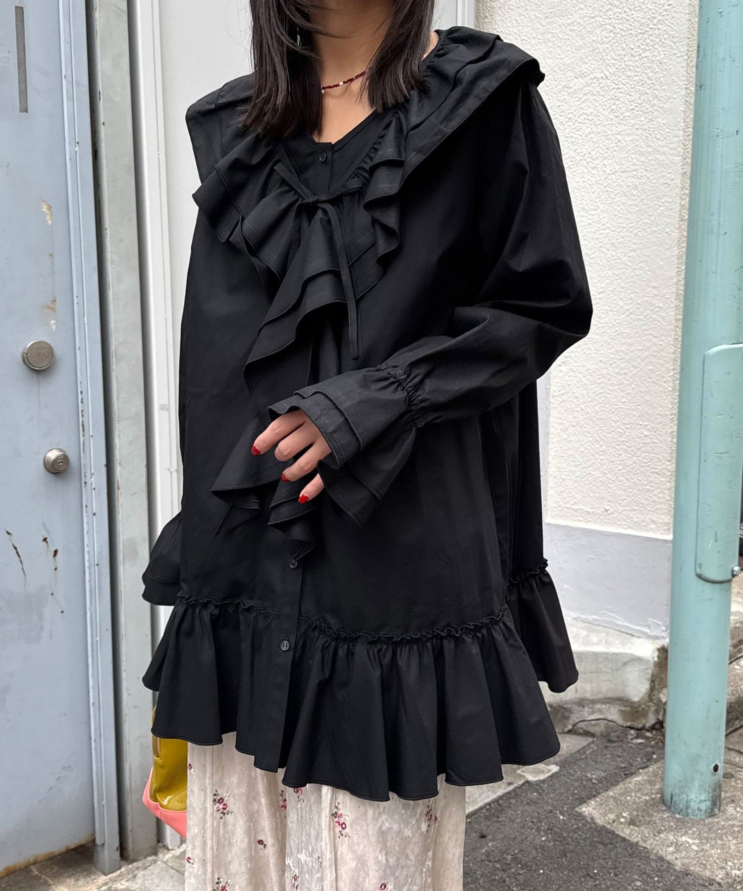 CIAOPANIC(チャオパニック) ラッフル付け襟SETチュニックブラウス